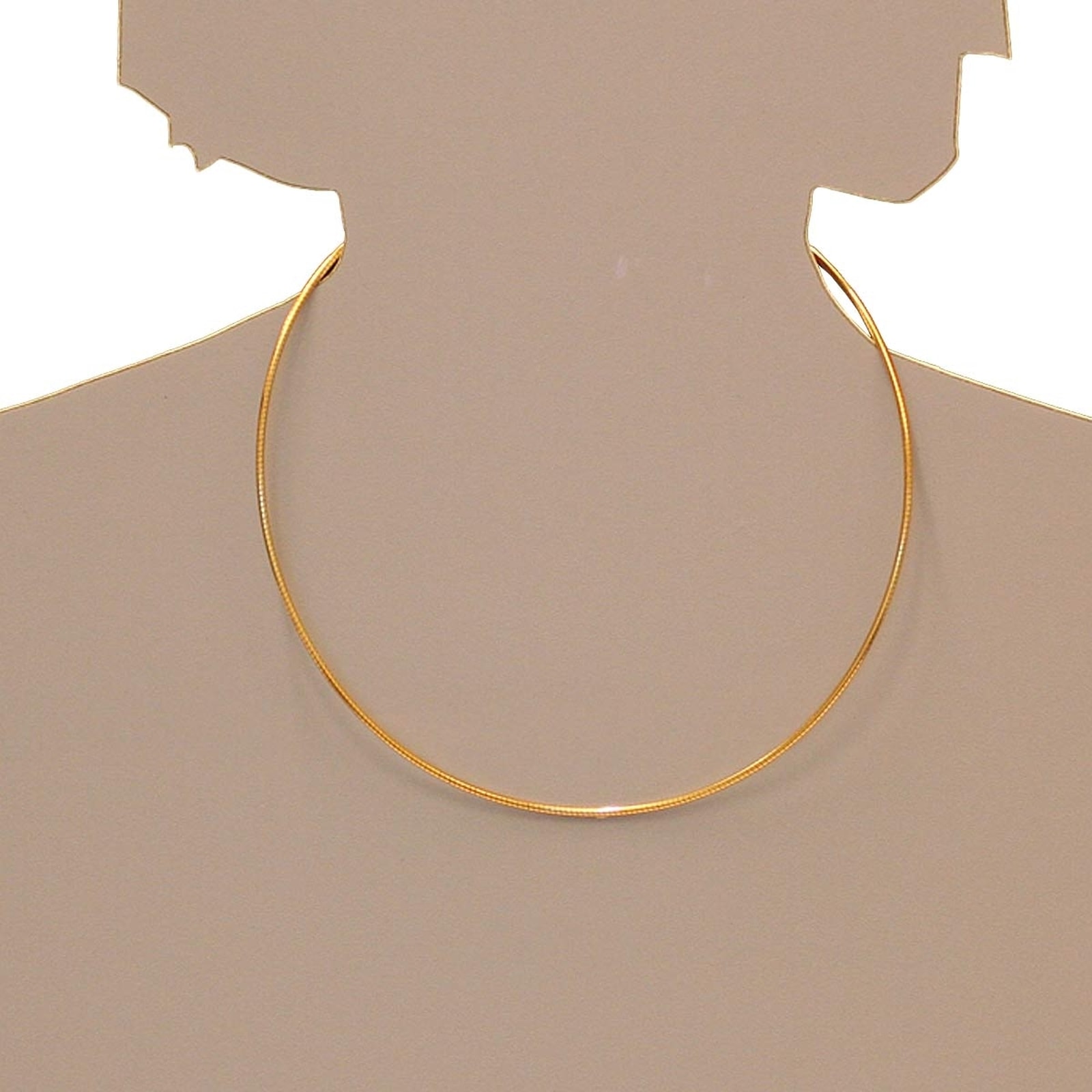 OSTSEE-SCHMUCK Halsreif »- Omega 1,7 mm - Silber 925/000, vergoldet -,«