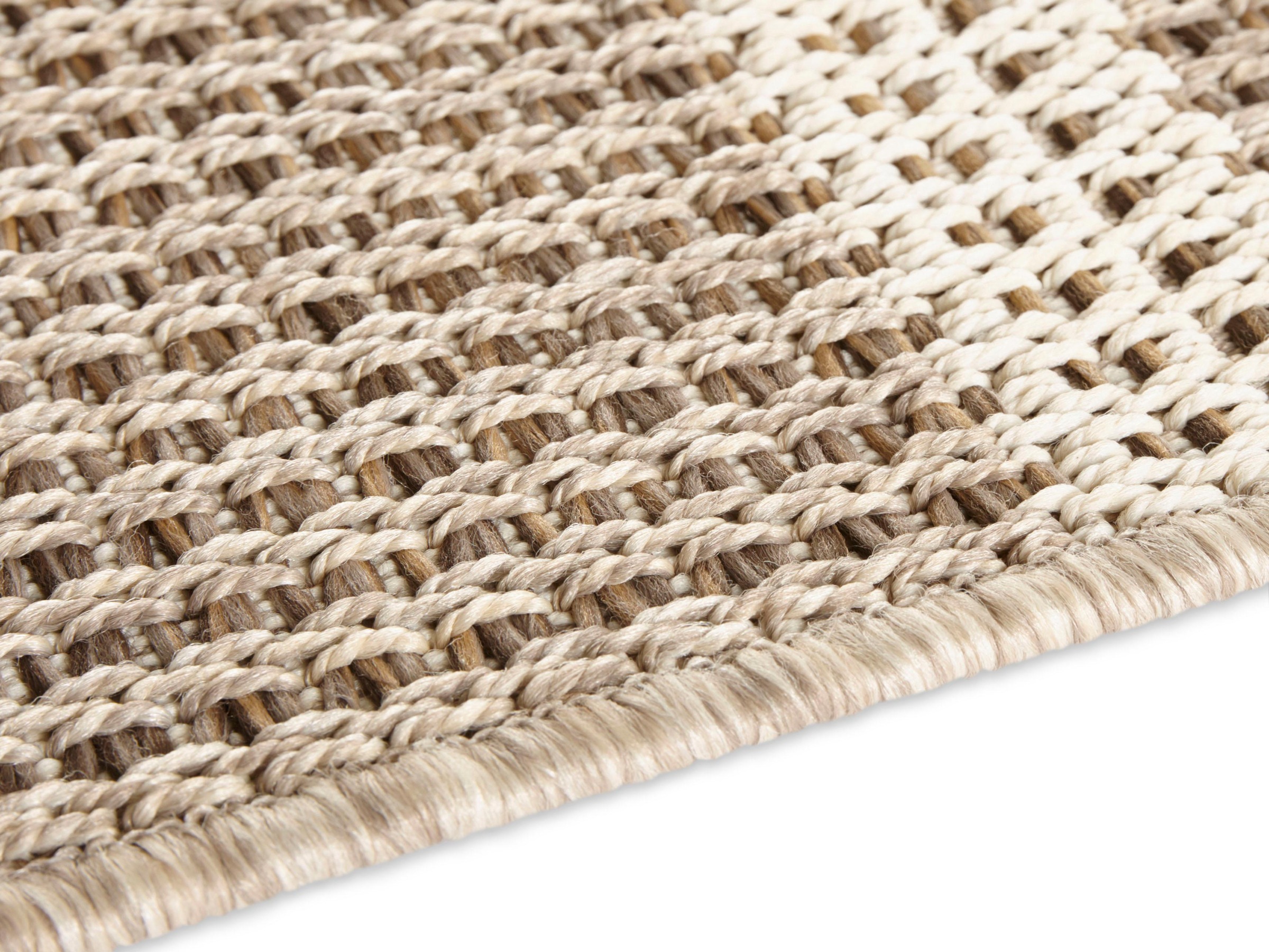 ELLE DECORATION Teppich »Laon«, rechteckig, 8 mm Höhe, In-& Outdoor, Flachgewebe, Wetterfest, Balkon, Garten, Handmade-Look