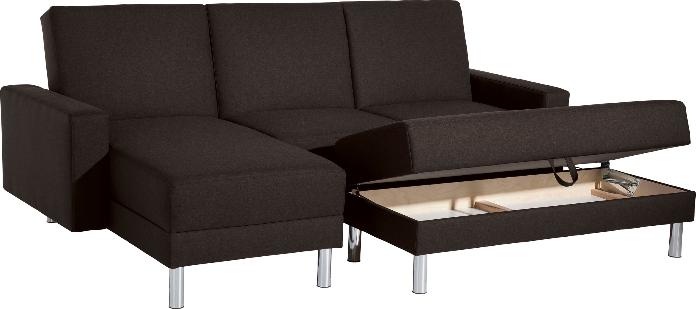 Max Winzer® Schlafsofa »Just Fresh modernes kubisches Sofa, Rückenverstellung für Sitzkomfort«, Recamiere links oder rechts montierbar, elegante Metallfüße