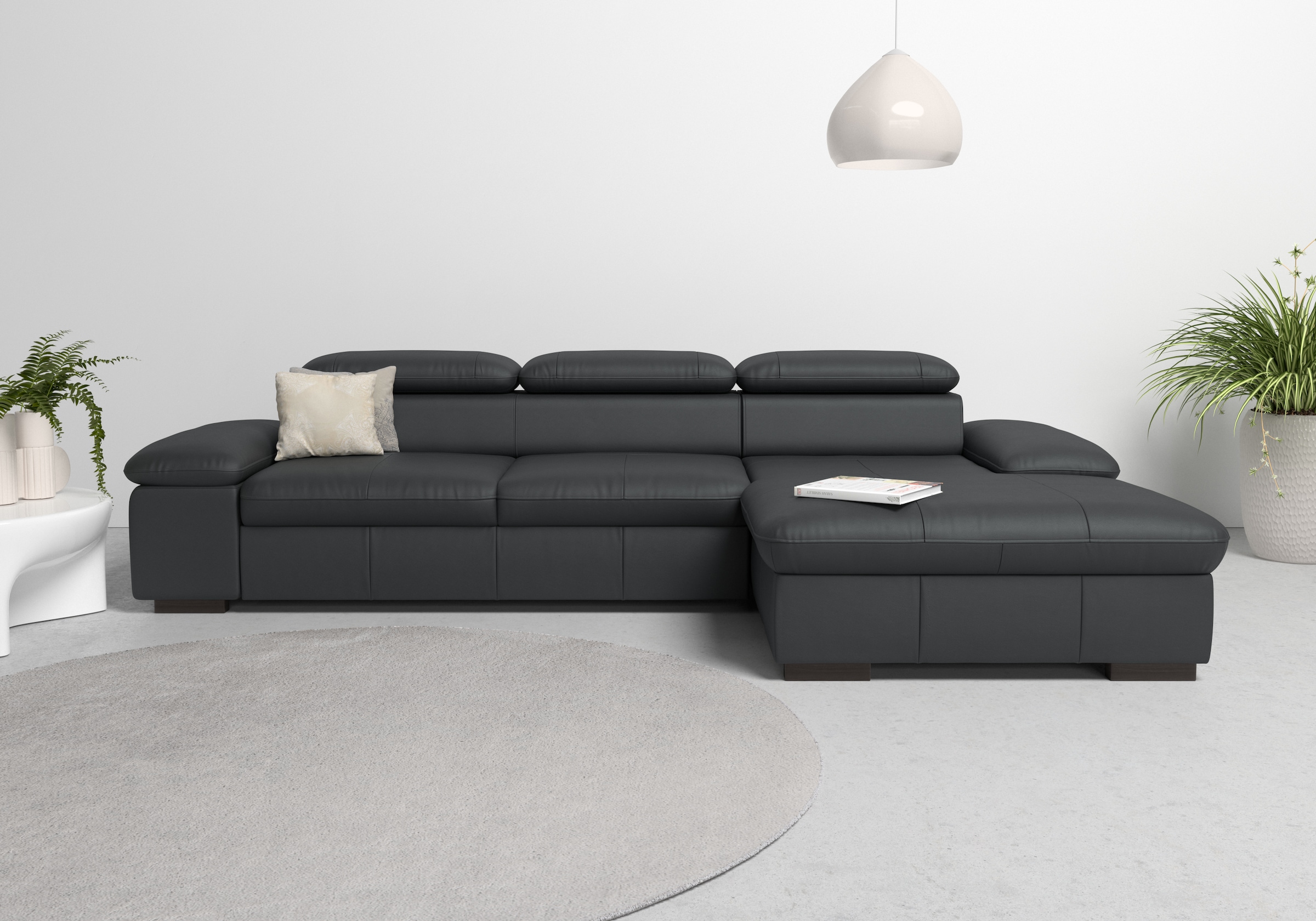 Home affaire Ecksofa »Alberto L-Form«, mit Kopfteilverstellung, wahlweise mit Bettfunktion