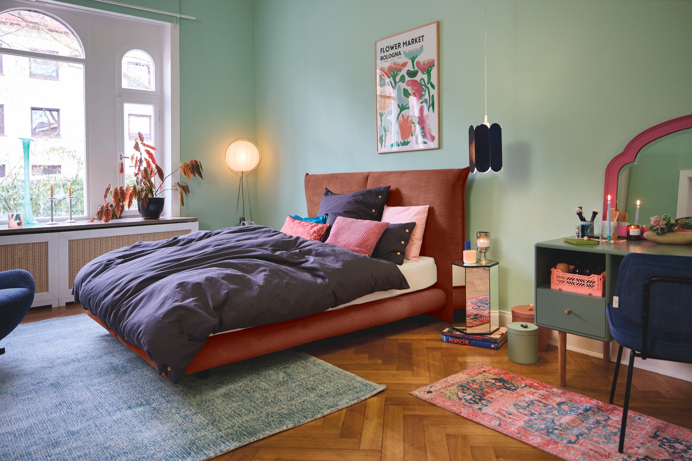 TOM TAILOR HOME Boxspringbett »SOHO PILLOW BOX« in Schwebeoptik, Kopfteil in Kissenform, Höhe 120 cm
