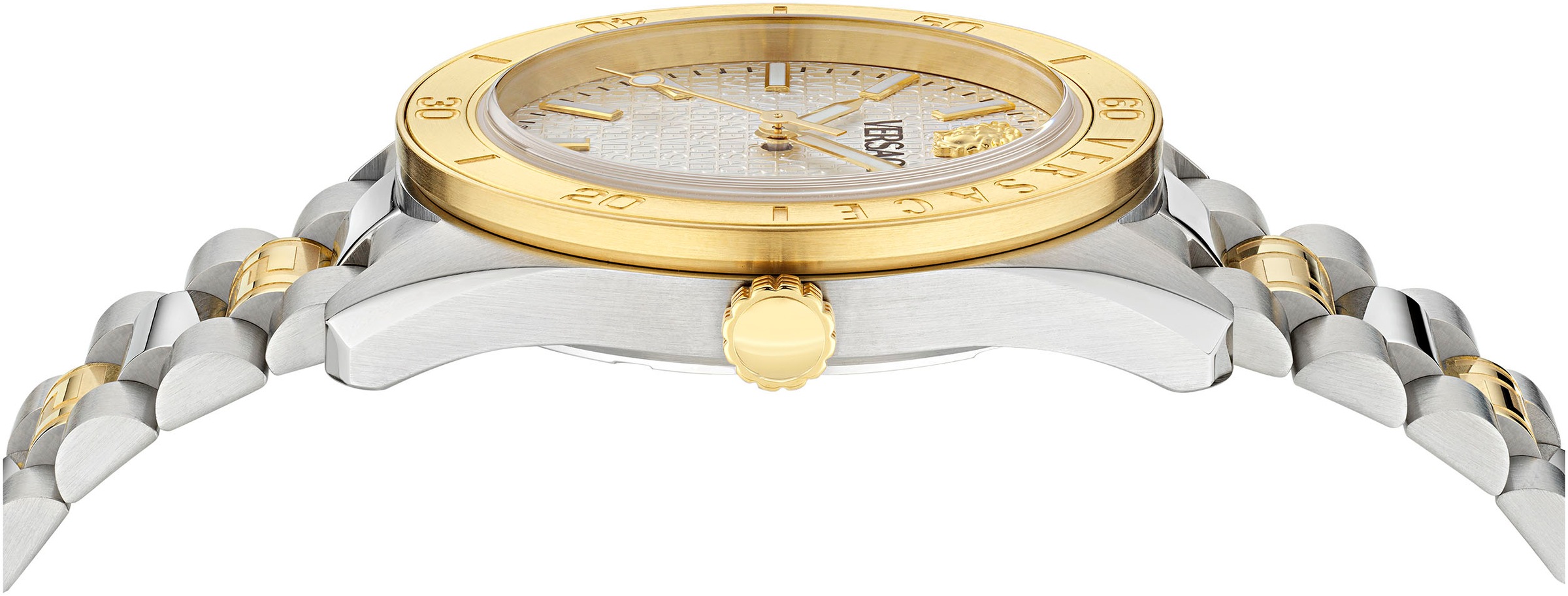 Versace Quarzuhr »V-DOME«, Armbanduhr, Herrenuhr, Swiss Made, Leuchtindizes (Zifferblatt), Datum