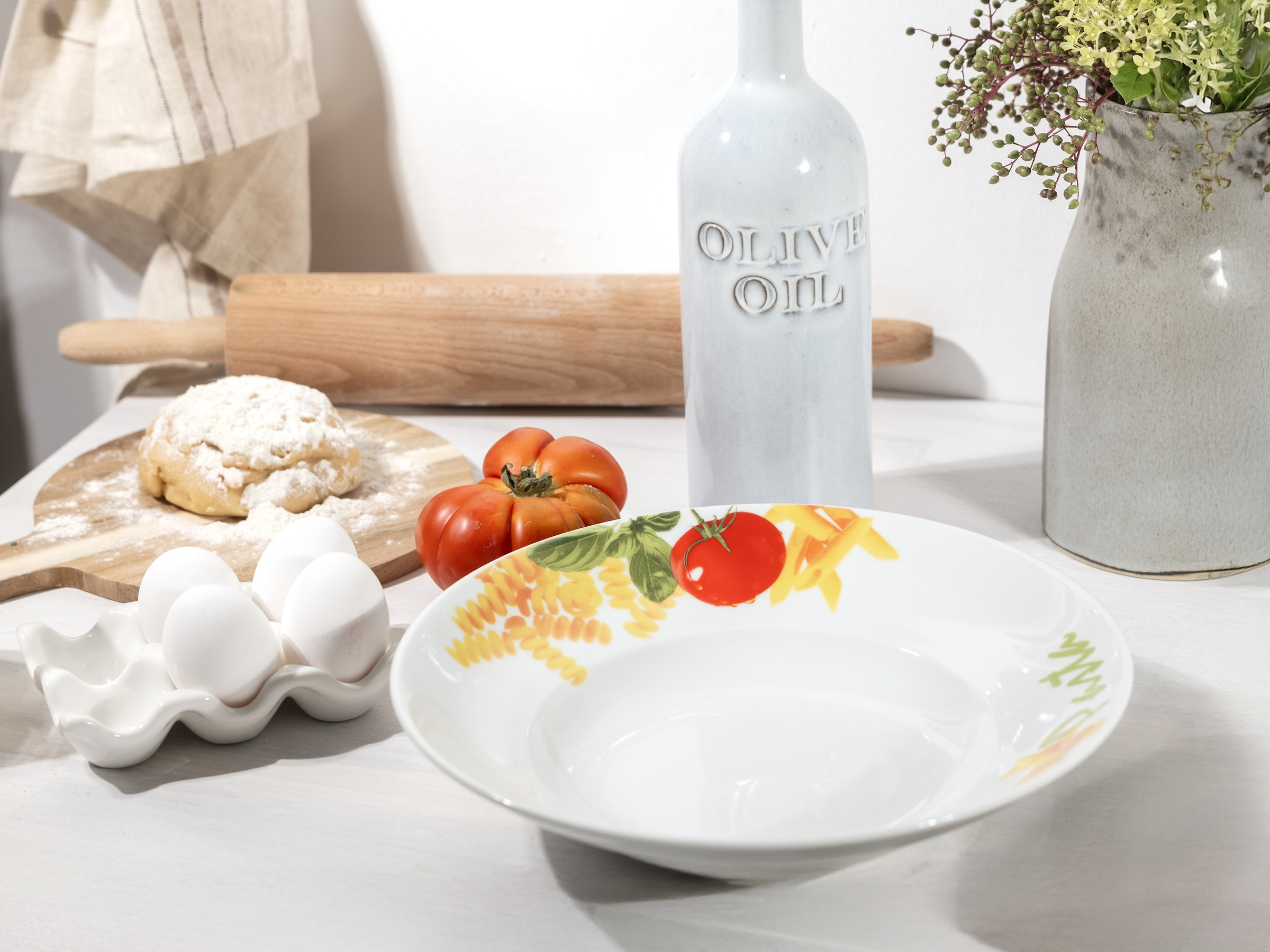 CreaTable Pastateller »Milano Pasta, Teller-Set, 4-tlg.« Italienische Eleganz, Vielseitig einsetzbar