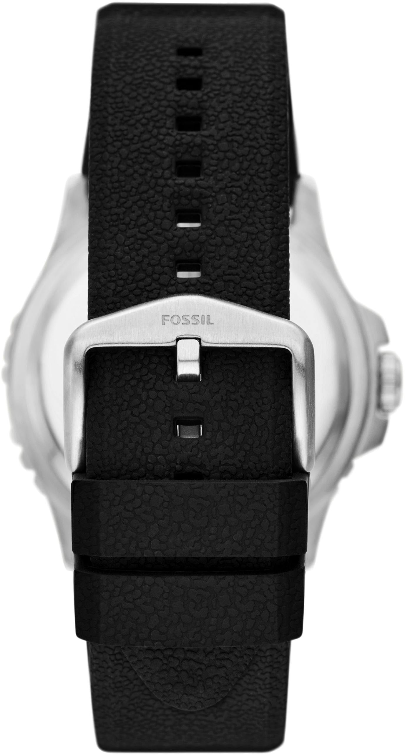 Fossil Quarzuhr »FOSSIL BLUE GMT«, Armbanduhr, Damenuhr, Datum, Silikonarmband, bis 10 bar wasserdicht