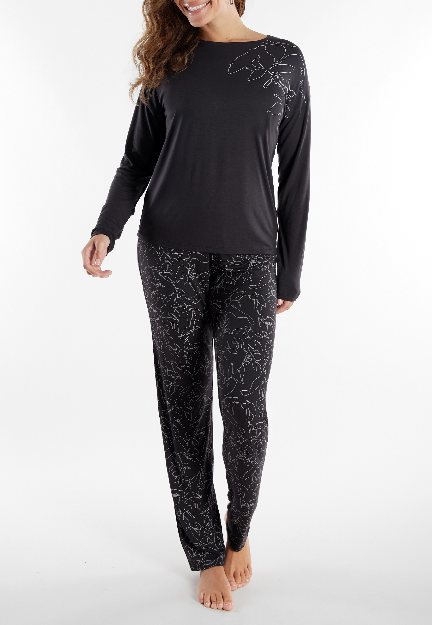 TOM TAILOR Schlafanzug »Xanthi« 2 tlg. mit langen Ärmeln, Rundhalsausschnitt