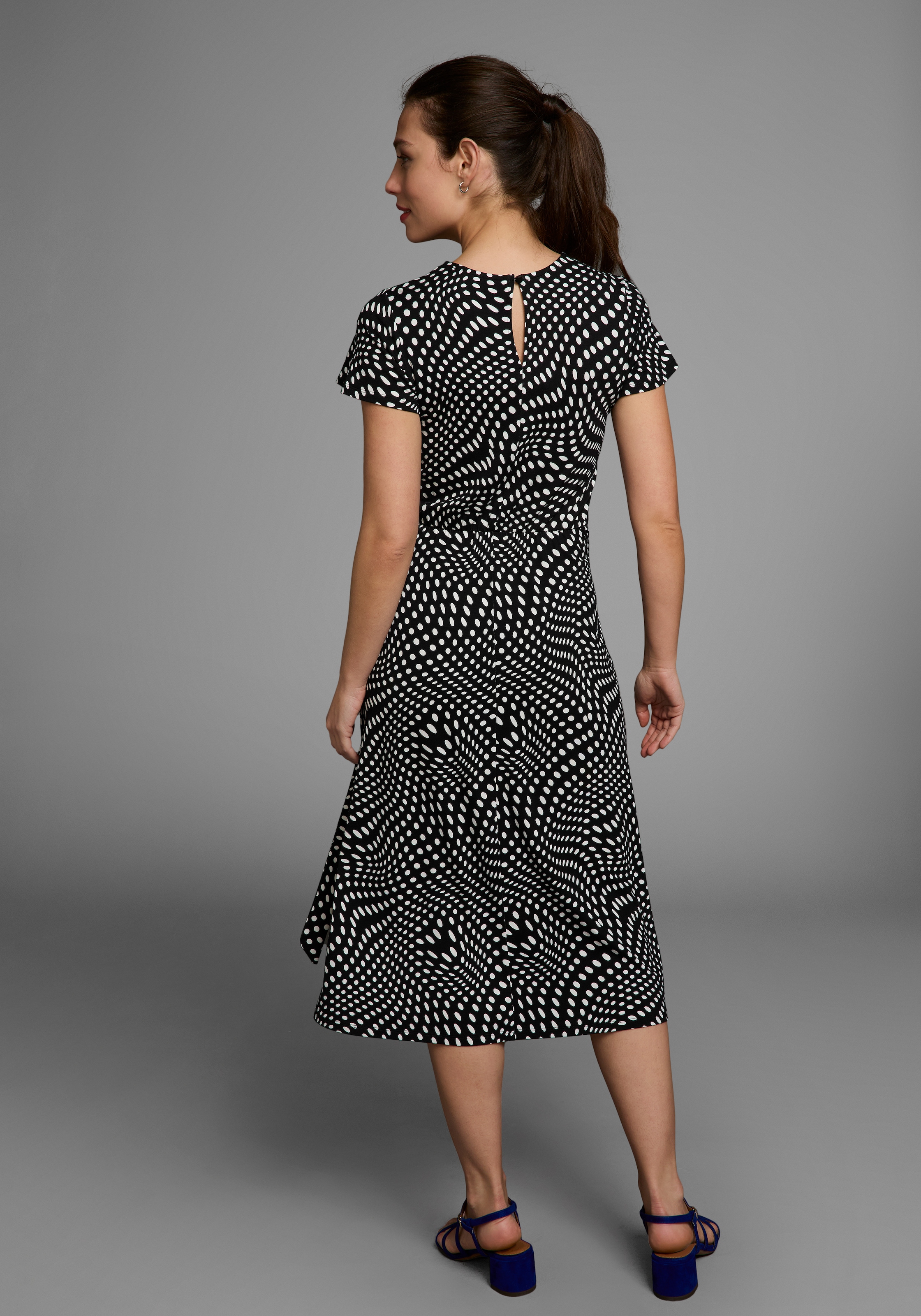 HECHTER PARIS Druckkleid, mit Wickeldetail und Midiform