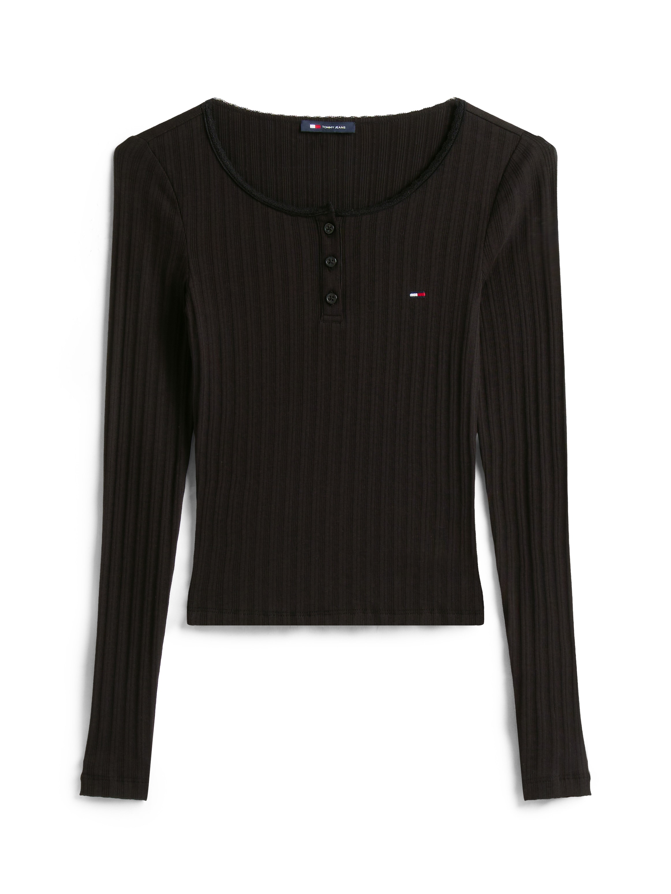 Tommy Jeans Langarmshirt »TJW SLIM SH IRREGULAR RIB LS« in gerippter Struktur