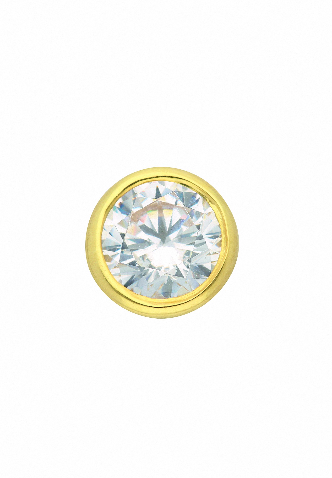 Adelia´s Kettenanhänger »585 Gold Anhänger mit Zirkonia Ø 7 mm«