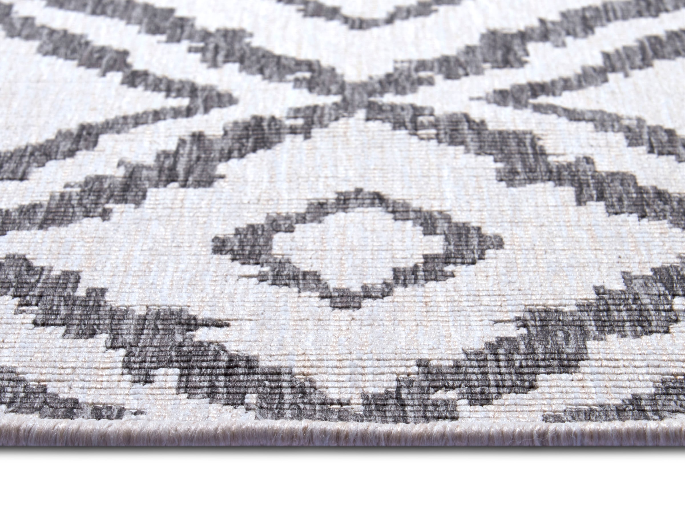 NORTHRUGS Teppich »Rio«, rechteckig, 5 mm Höhe, Rauten Design, Robust, Pflegeleicht, Flachgewebe, Wendbar