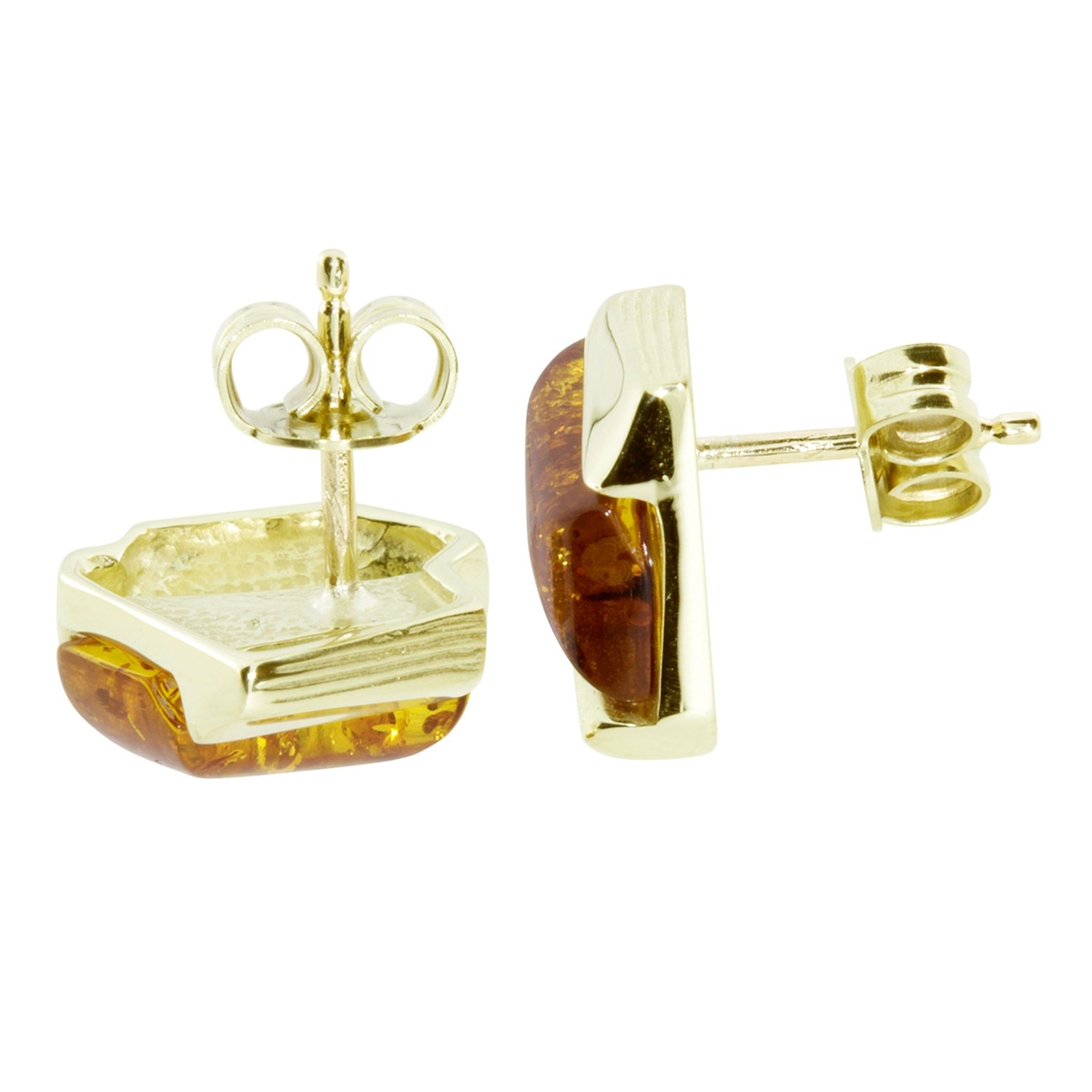 OSTSEE-SCHMUCK Paar Ohrstecker »- Mette - Gold 333/000 - Bernstein«