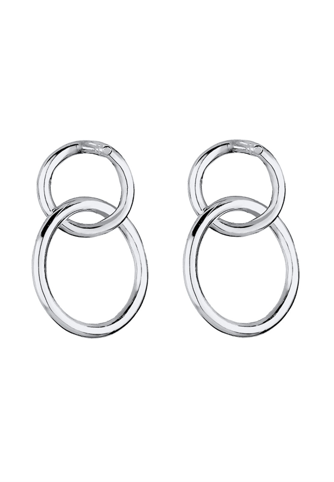 Elli Paar Ohrhänger »Ohrringe Kreis Geo Basic Minimal Layer 925 Silber«