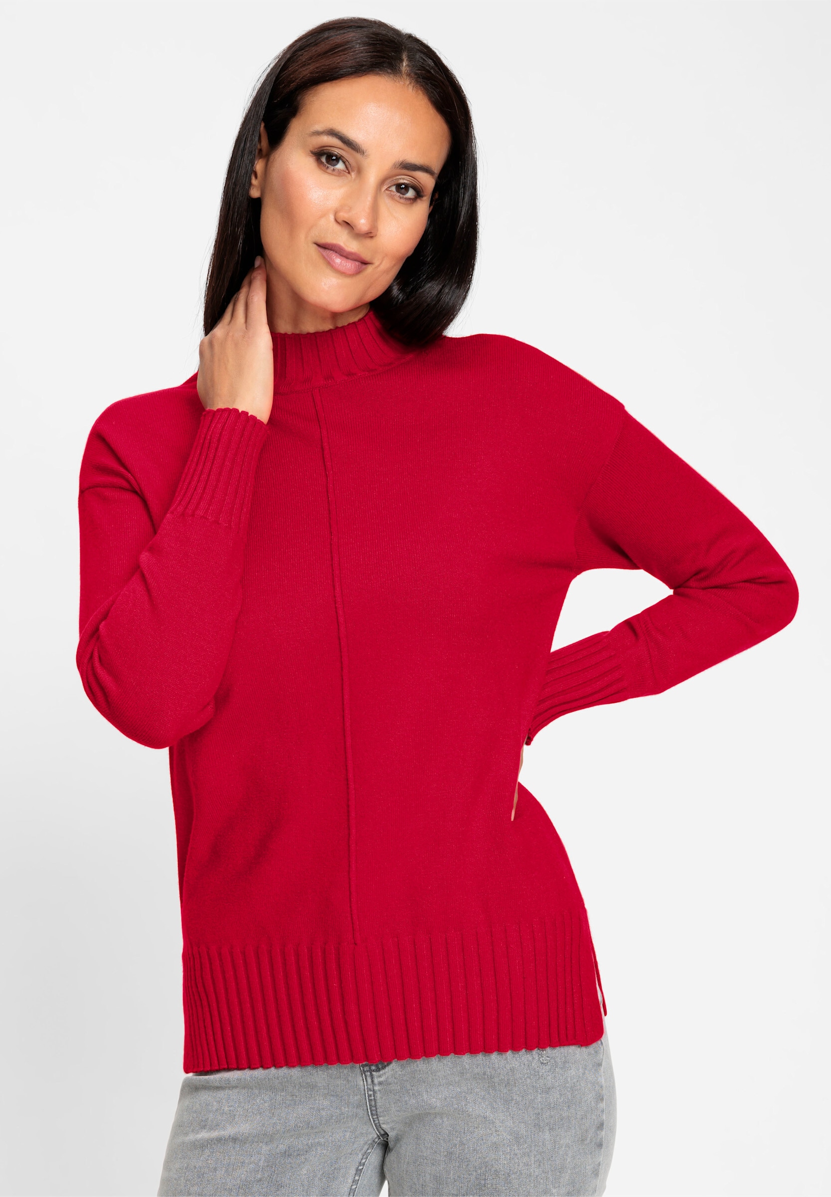 heine Strickpullover »Pullover Strickpullover mit Seitenschlitzen«