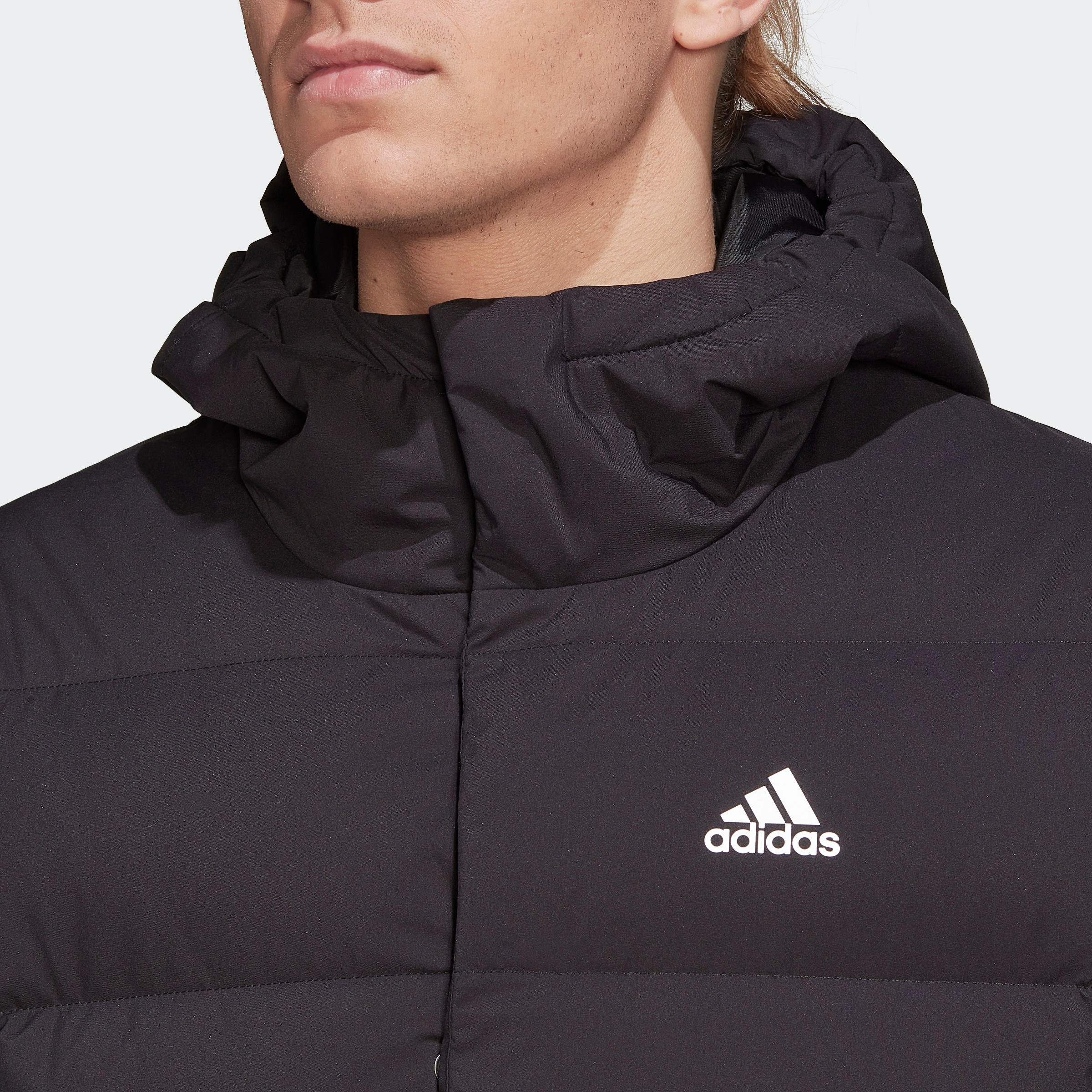 adidas Sportswear Outdoorjacke »HELIONIC HOODED DAUNENJACKE«, mit Kapuze