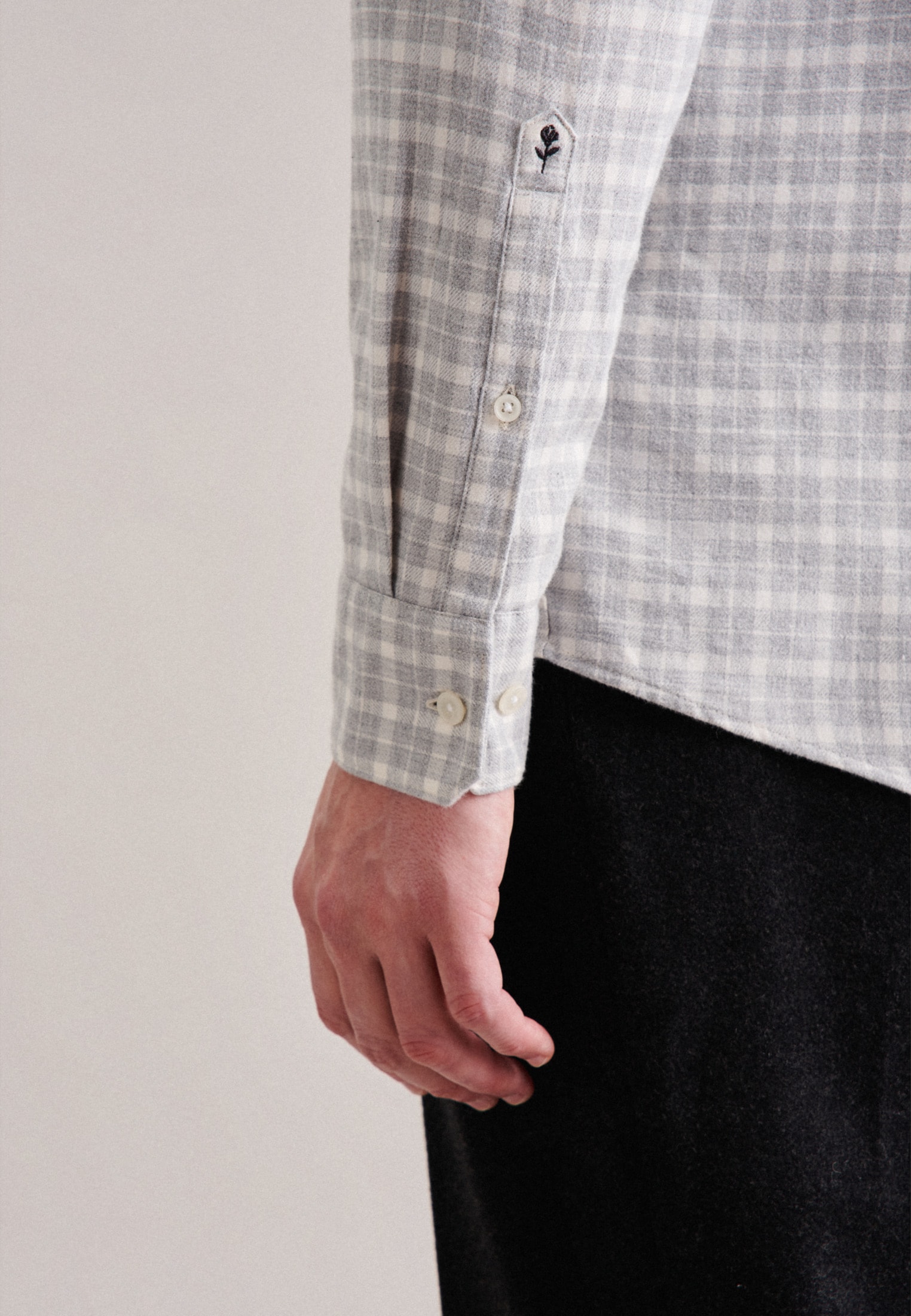 seidensticker Businesshemd »Schwarze Rose«, Regular Langarm Button-Down-Kragen Karo