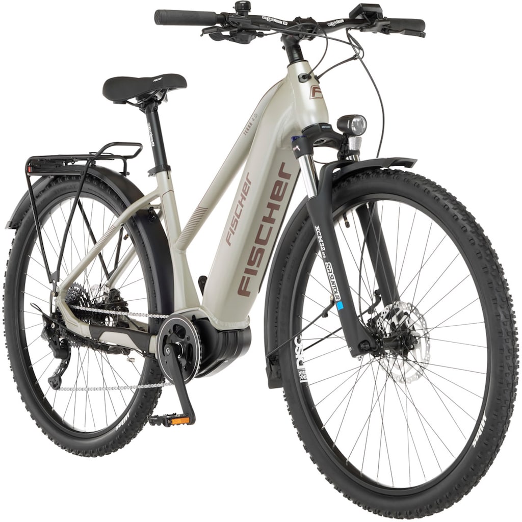 FISCHER Fahrrad E-Bike »TERRA 4.0i 45«, 10 Gang, Shimano, Deore, Mittelmotor 250 W, (mit Fahrradschloss)