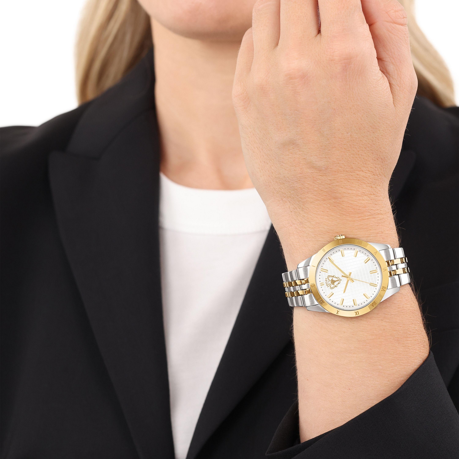JOOP! Quarzuhr Armbanduhr, Damenuhr, Edelstahlarmband, analog