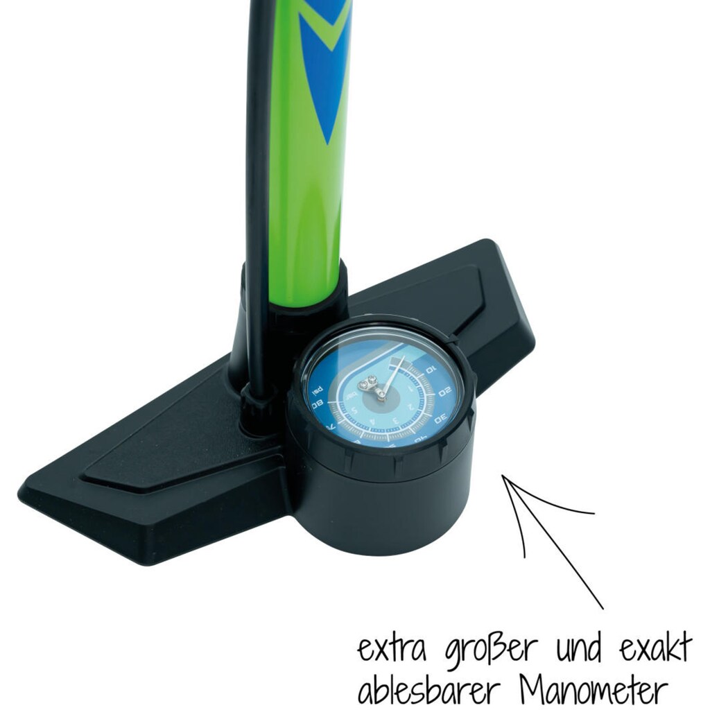 FISCHER Fahrrad Standpumpe »Plus Volume«