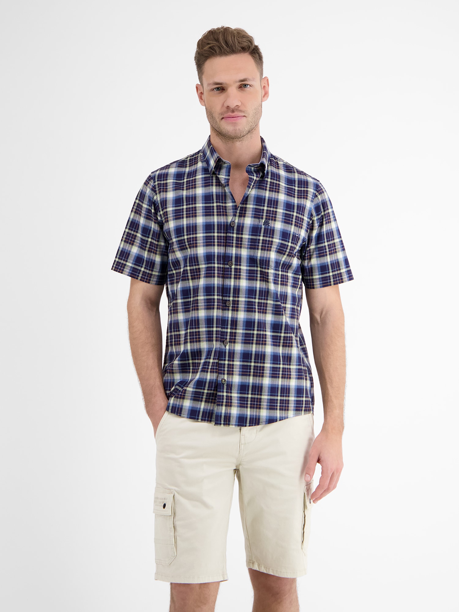 LERROS Kurzarmhemd »LERROS Halbarmhemd *Poplin Check*«