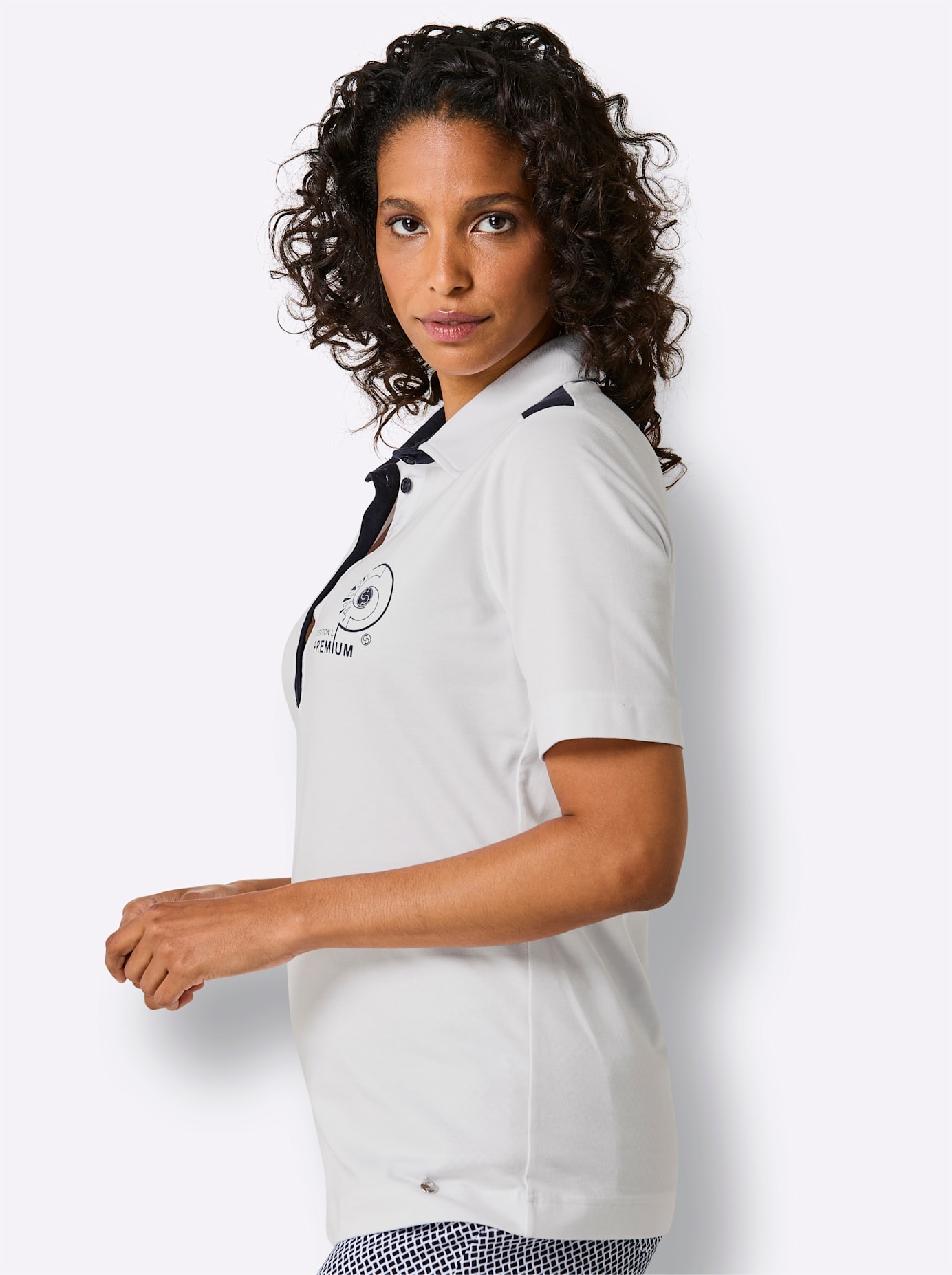 CREATION L PREMIUM Poloshirt »Lyocell-Baumwoll-Poloshirt« 1 tlg.