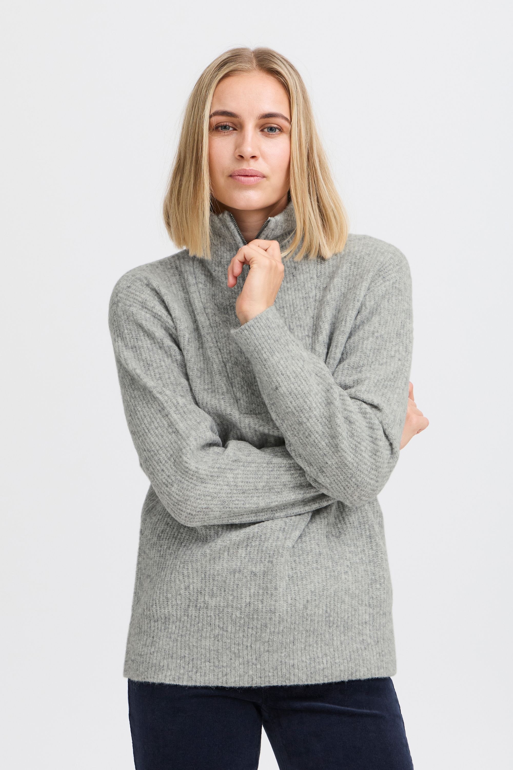 Pulz Jeans Strickfleece-Pullover »Strickpullover PZASTRA Zipper Roll Neck Pullover«