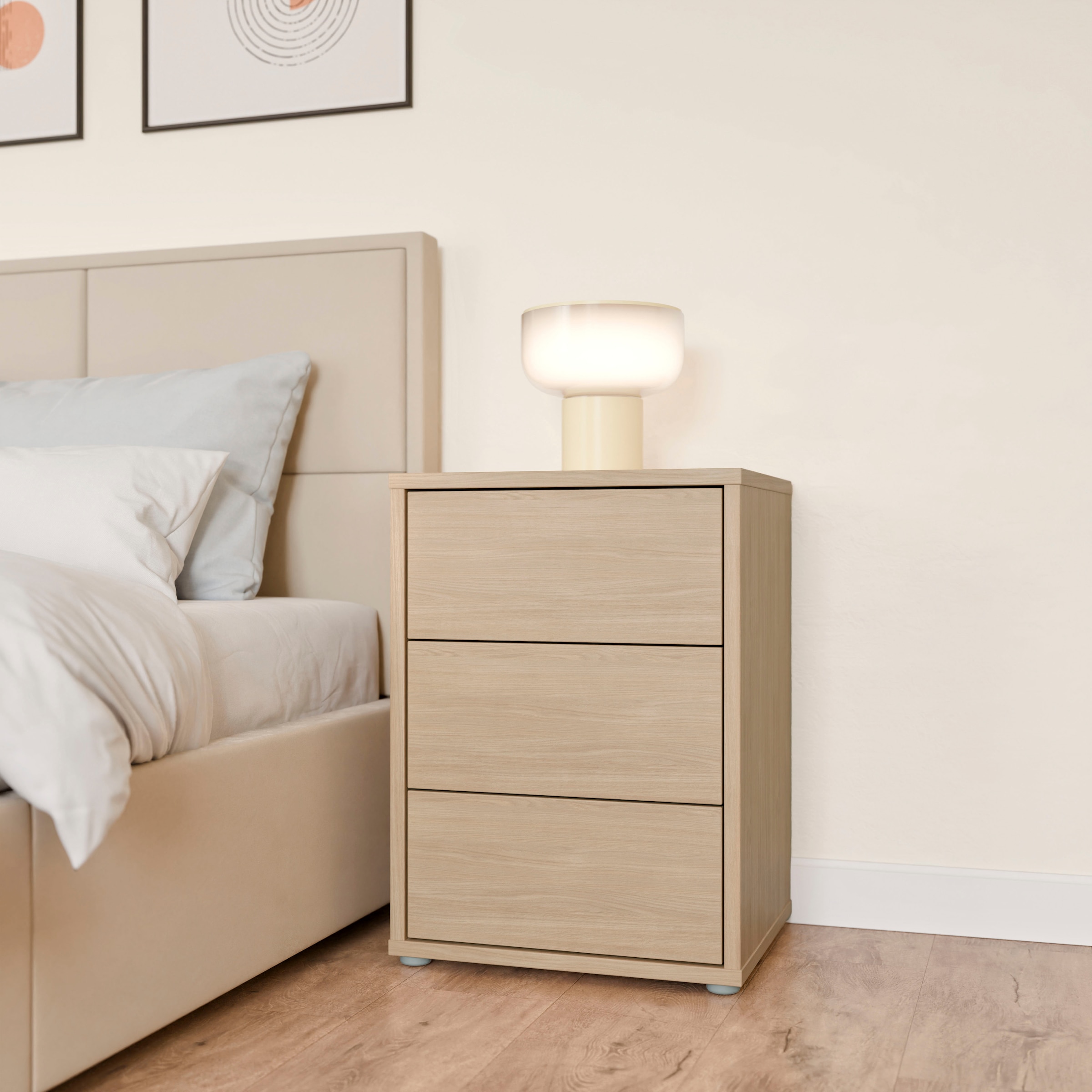 FORTE Nachtkommode »Alice Springs« Schubkästen mit Vollauszug, Push to Open