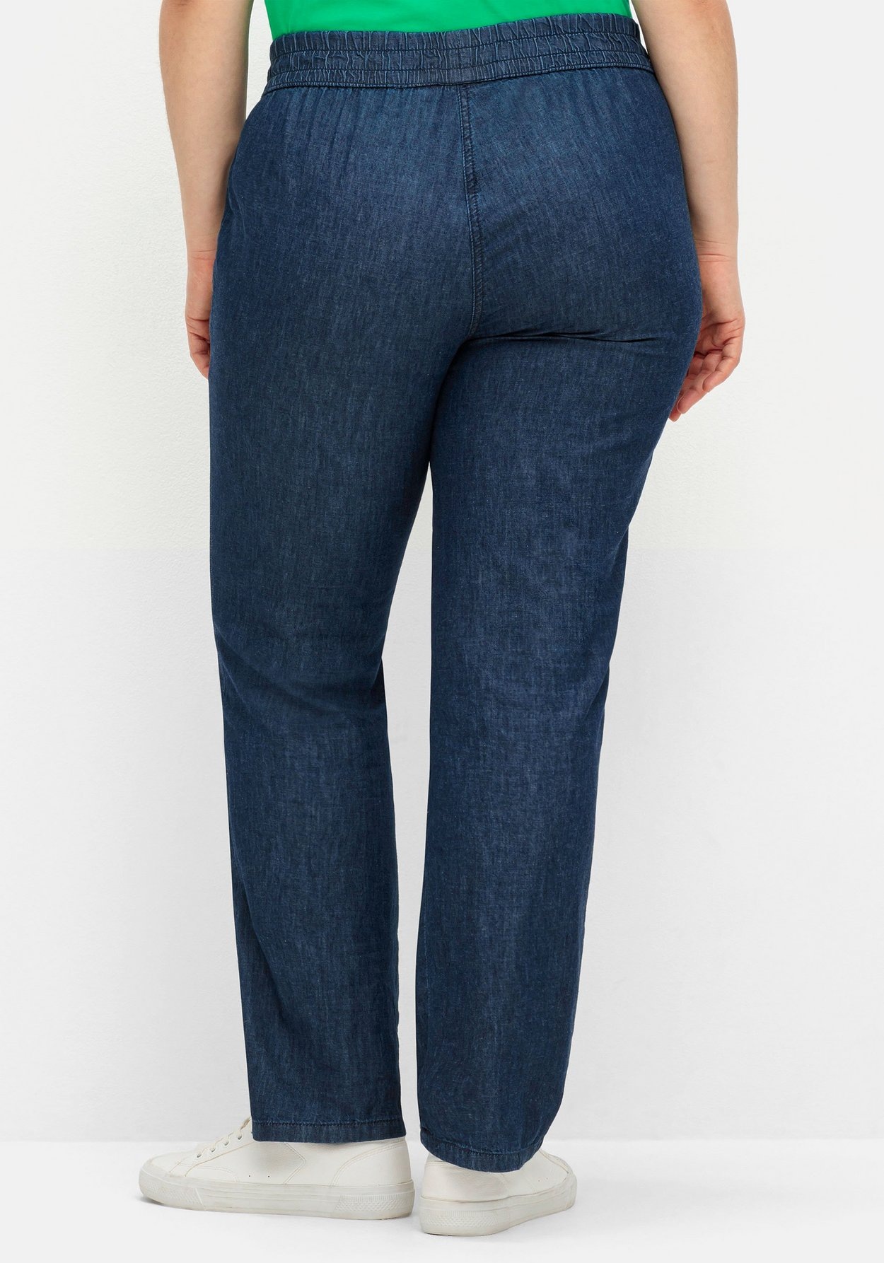 Sheego Schlupfjeans »Jeans mit gesmoktem Rundum-Dehnbund«
