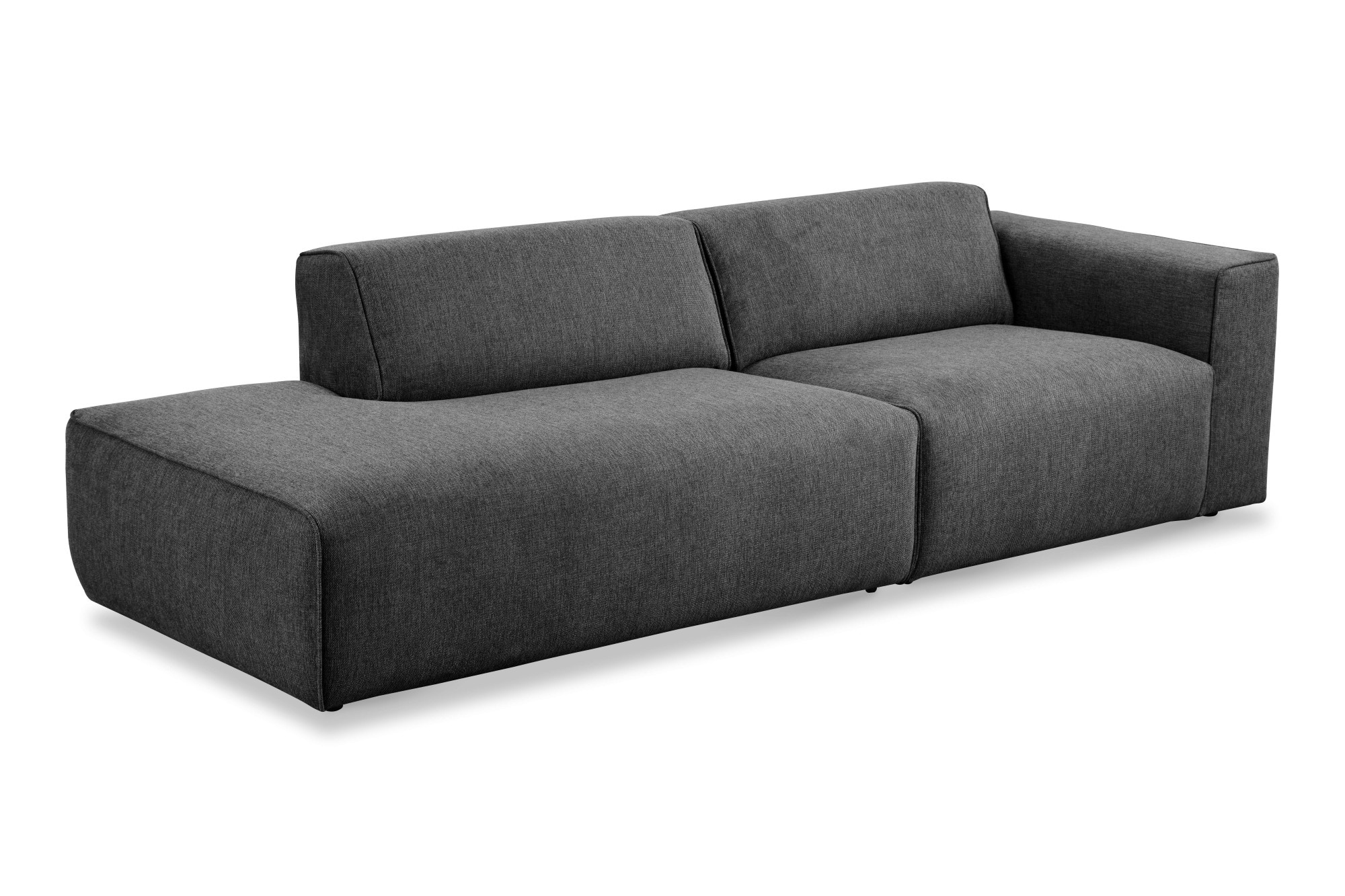 andas 2-Sitzer »Noord mit Kedernaht, Breite 227 cm«, Cord, Struktur, Webstoff, mit Wellenunterfederung, Massivholzrahmen
