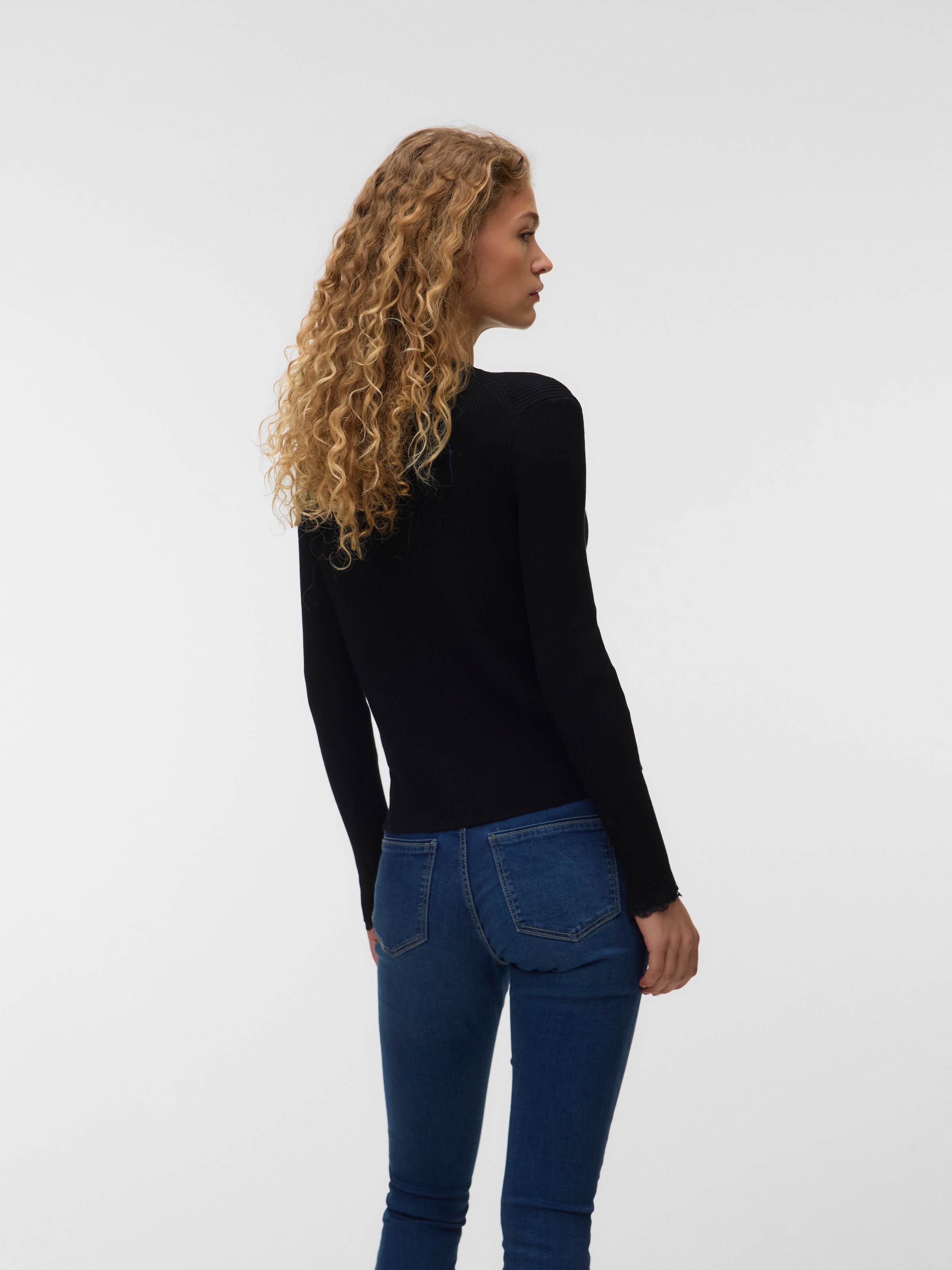 Vero Moda Strickjacke »VMWONDER LACE LS O-NECK CARDIGAN NOOS« Viskosemischung, regular fit