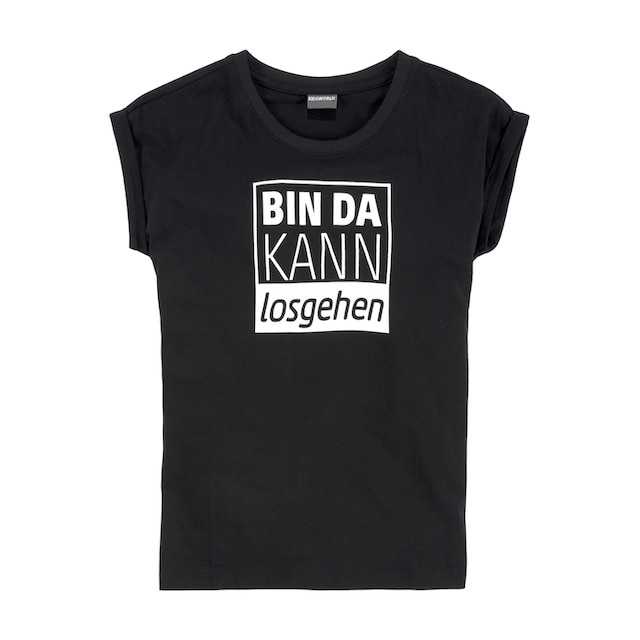KIDSWORLD T-Shirt »Bin da kann losgehen«, in weiter legerer Form bei OTTO