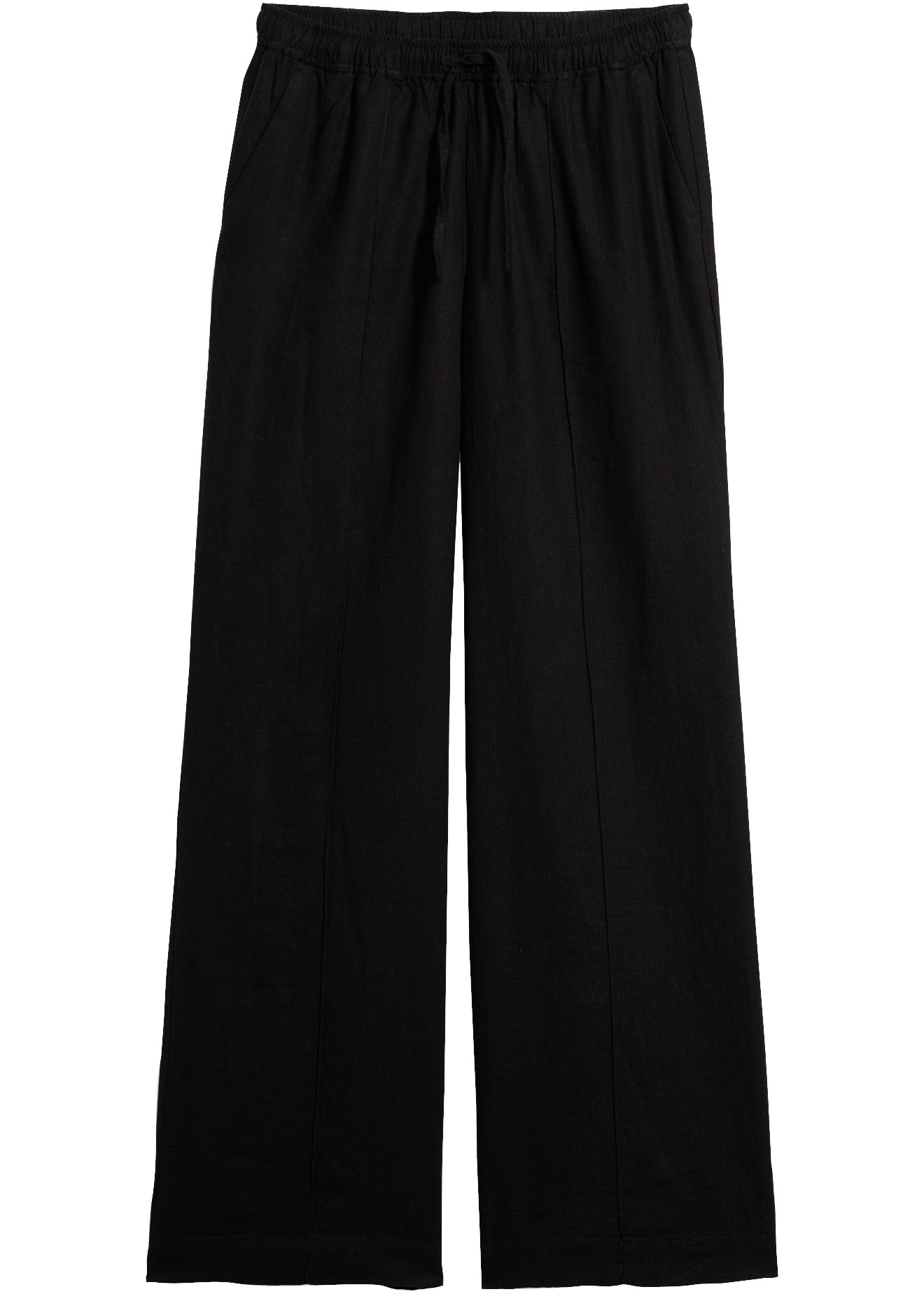 bonprix Palazzohose  weites Bein, verstellbarer Bequembund, aus Leinen und Viskose