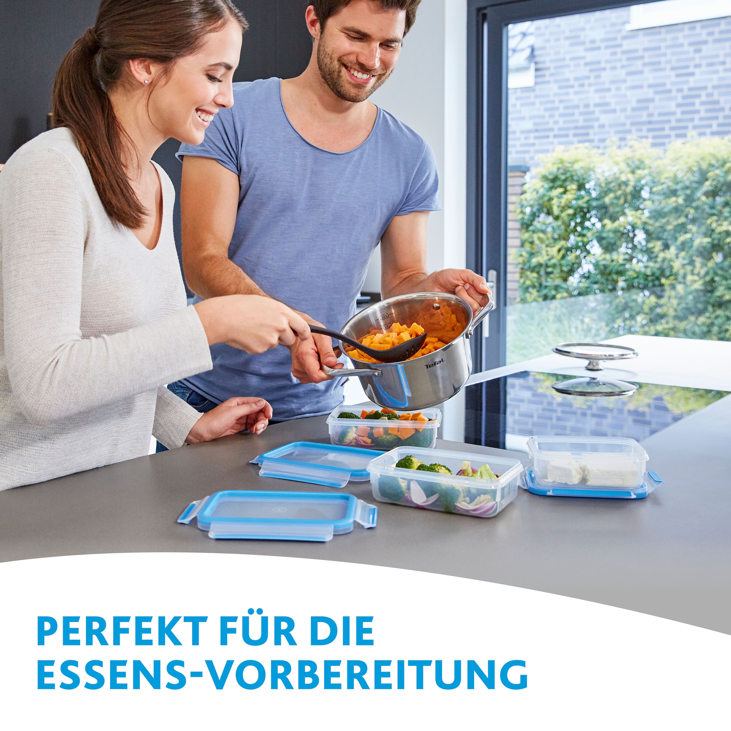 Emsa Frischhaltedose »Clip & Close«, (2 tlg.), 8 Liter, rechteckig, Clipbox, dicht, hygienisch, spülmaschinenfest