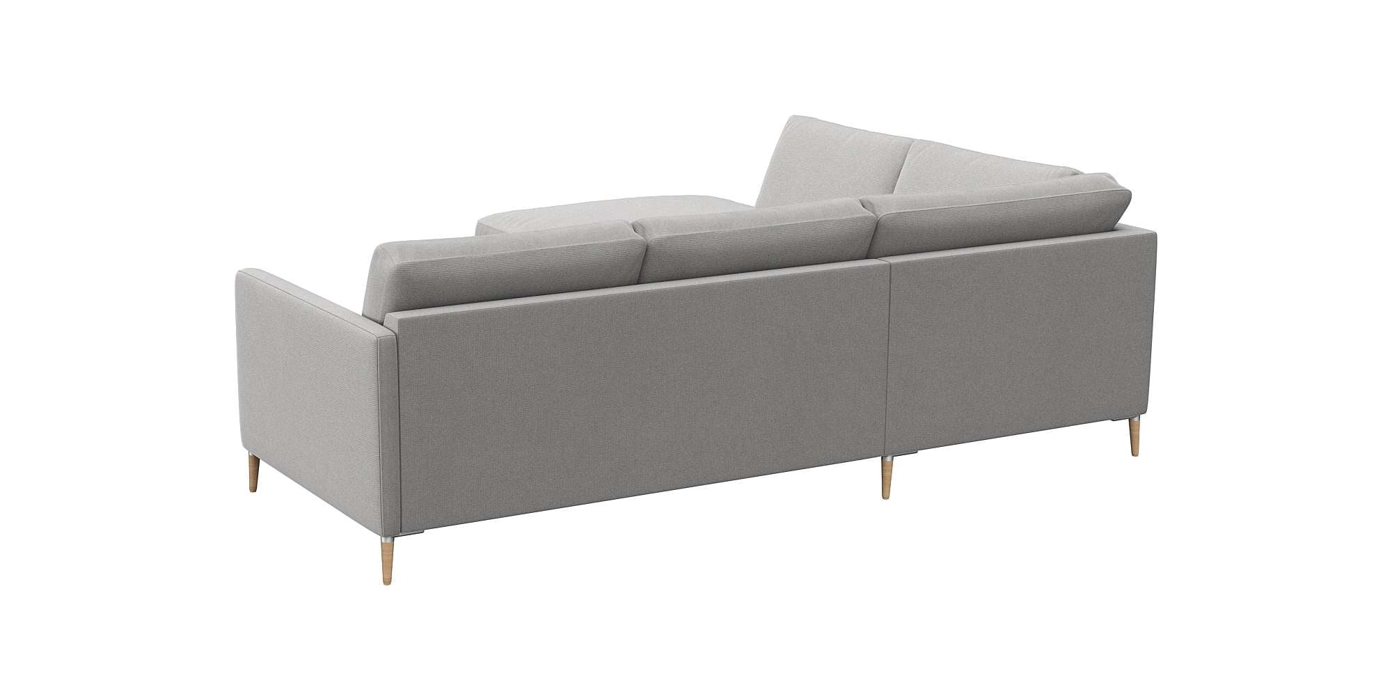 FLEXLUX Ecksofa »Fiore, L-Form, super bequem durch Kaltschaum im Sitz«, schmale Armlehnen, Füße Alu/Eiche, B/T 234/225 cm