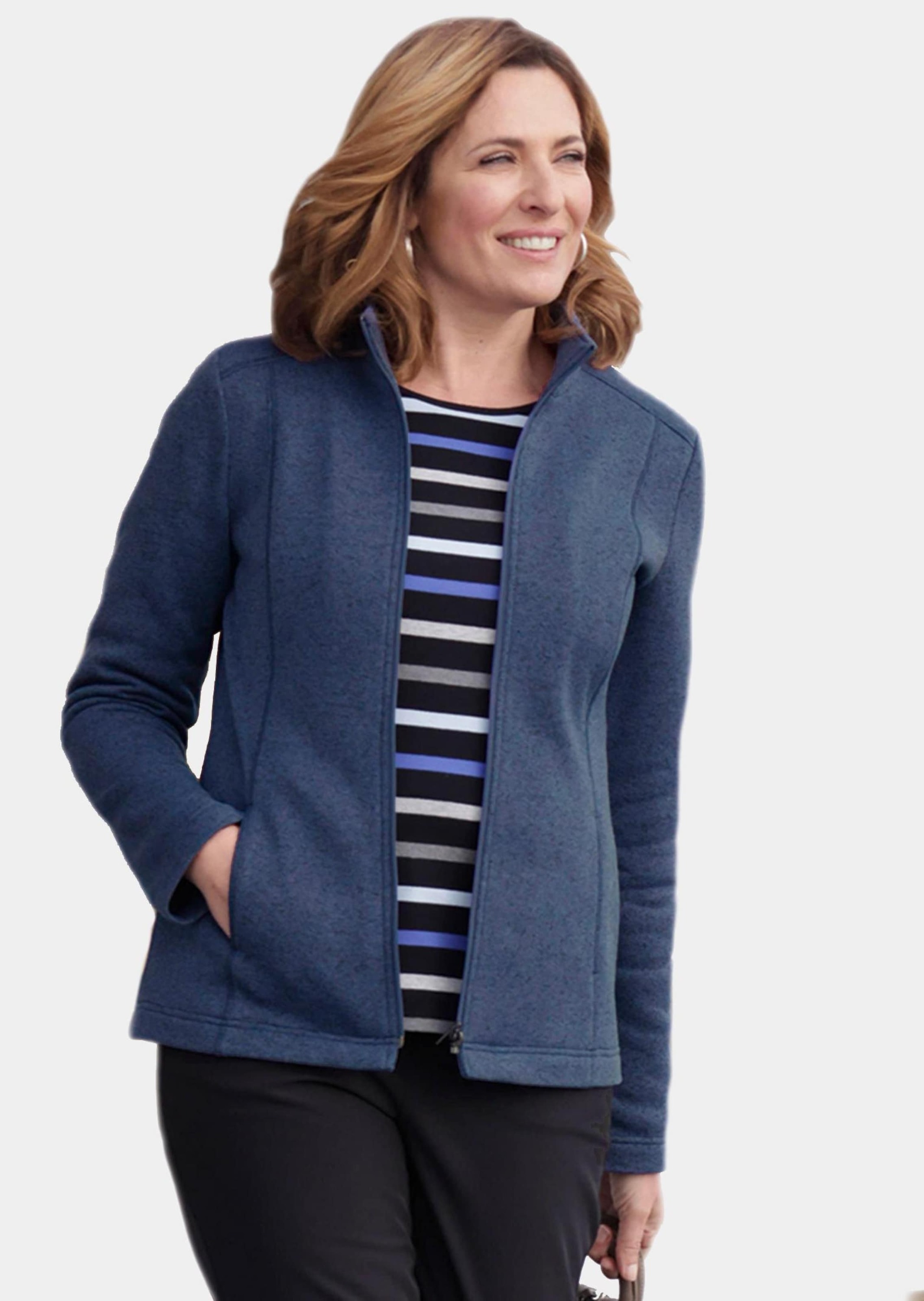 GOLDNER Fleecejacke »Kuschelweiche Strickfleece-Jacke«