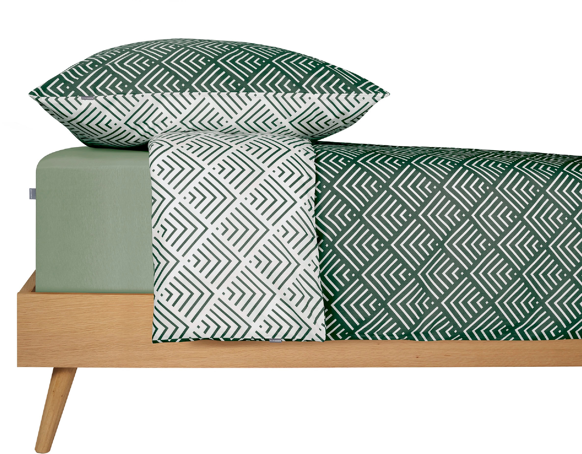 Schiesser Spannbettlaken »Elli aus 97% Baumwolle und 3% Elasthan« für hohe Matratzen und Boxspringbetten, MADE IN GREEN by OEKO-TEX®