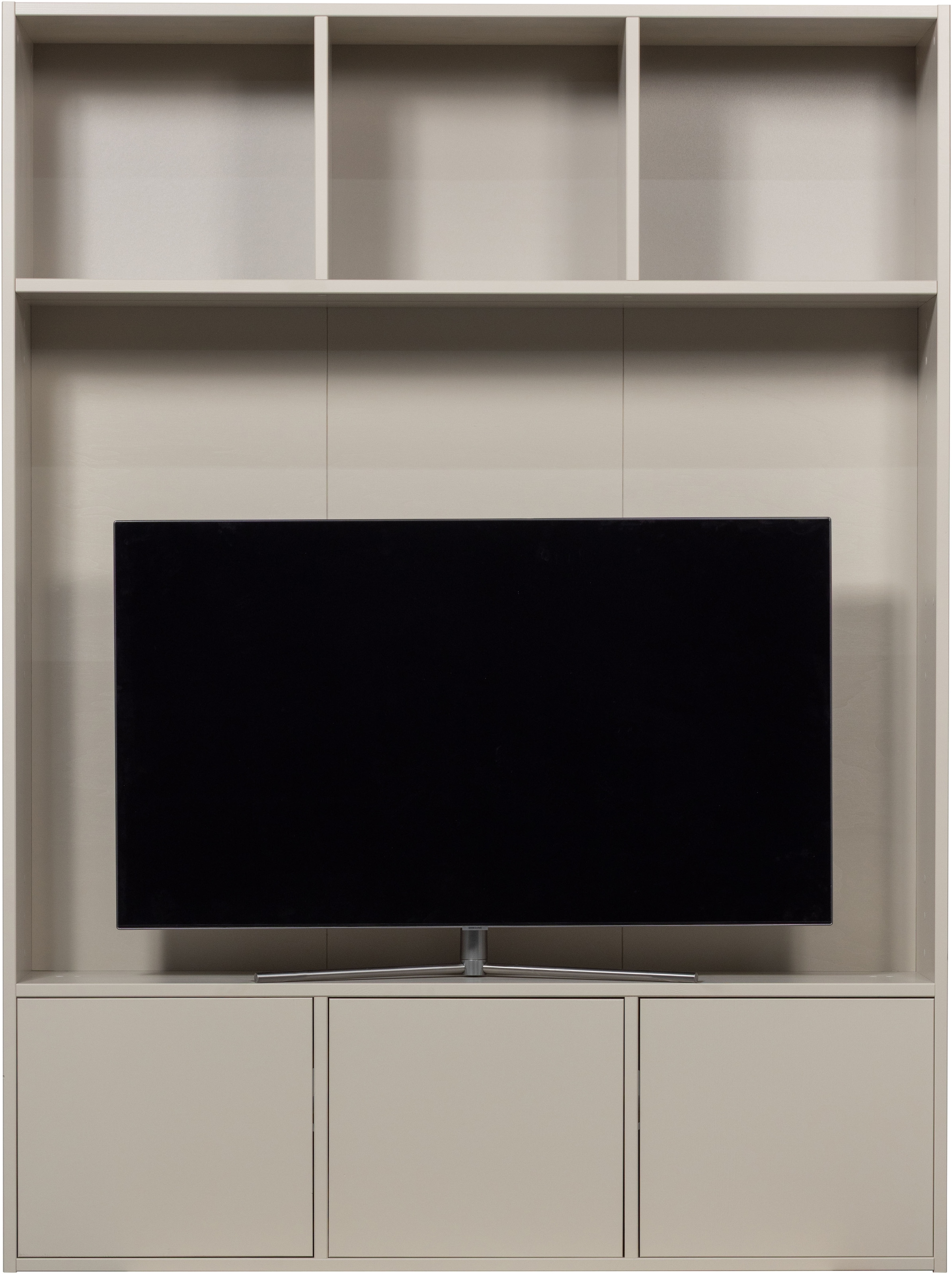 WOOOD Wohnwand »Meggy FSC®-Kiefernholz mit Druckmechanismus B 160 x D 40 x H 215 cm«