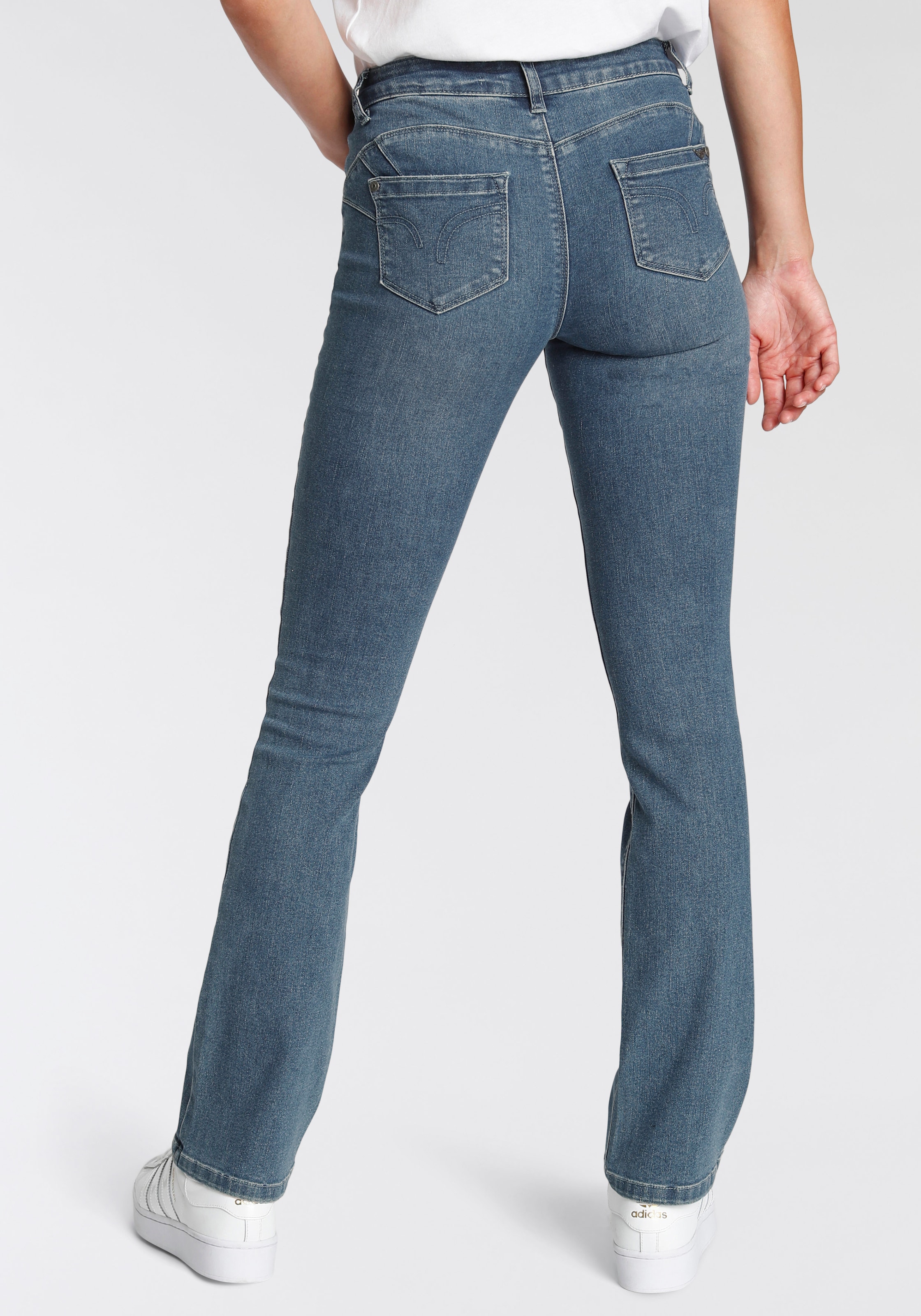 Bootcut-Jeans, Recyceltes Polyester