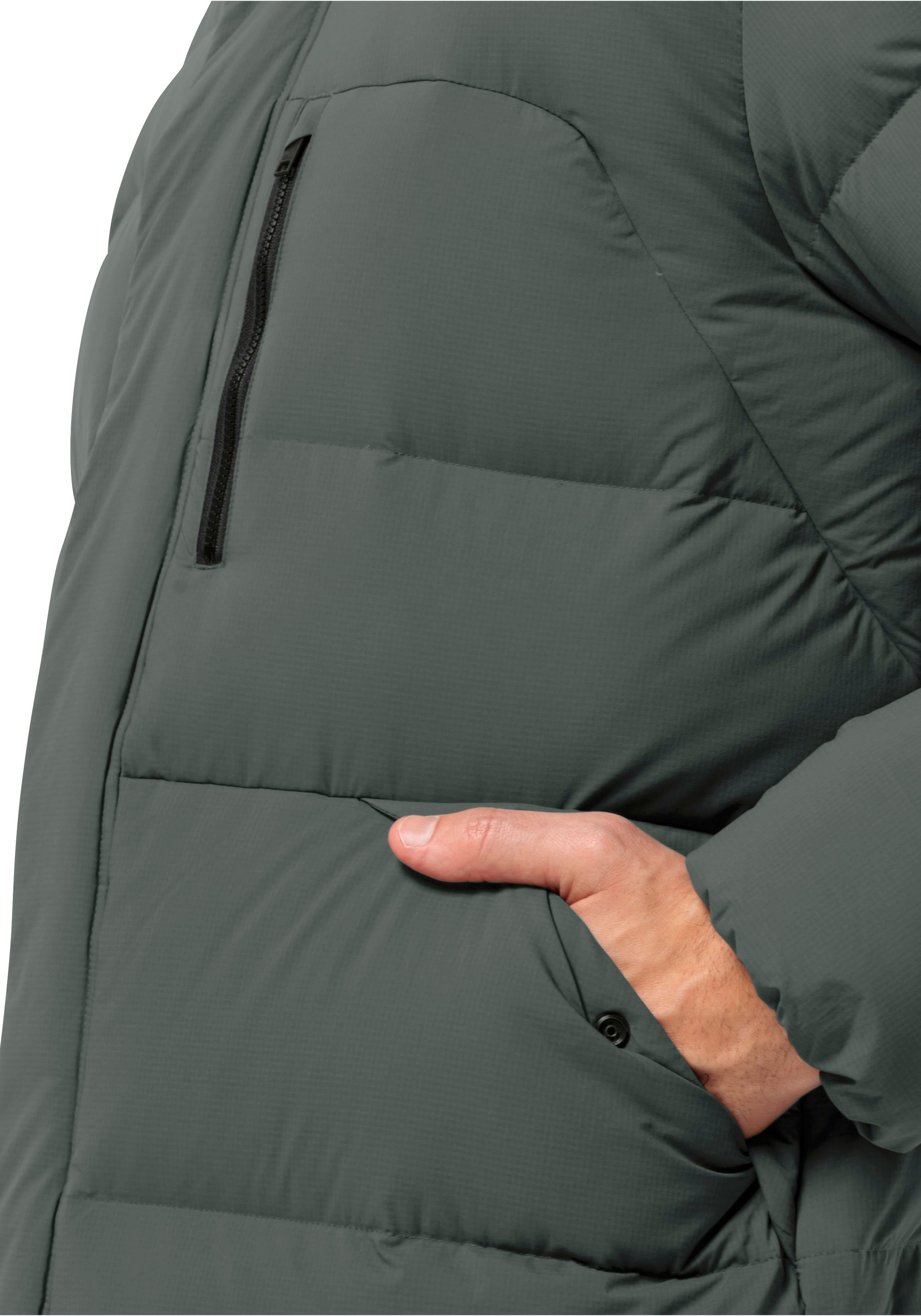 Jack Wolfskin Daunenjacke »ROEMERTOR JKT M«, mit Kapuze, mit Kapuze