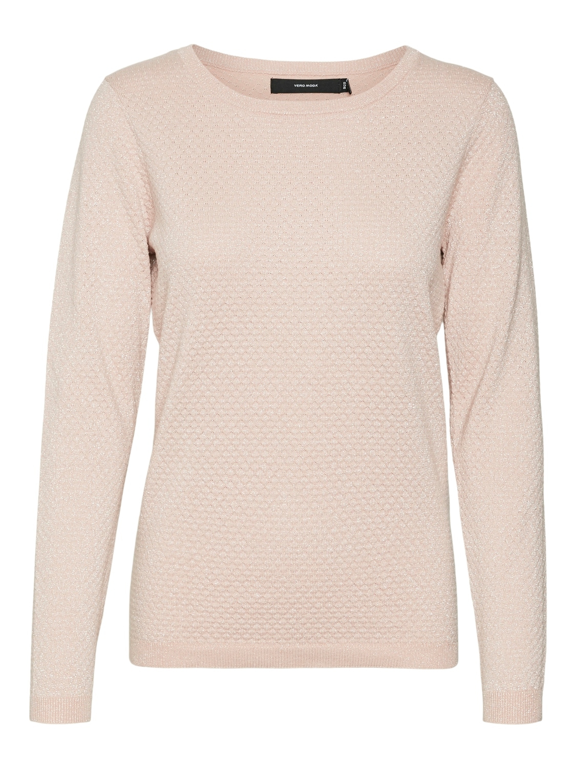 Rundhalspullover »VMCARE SHINE LS O-NECK PULLOVER«, mit leichtem Glitzereffekt