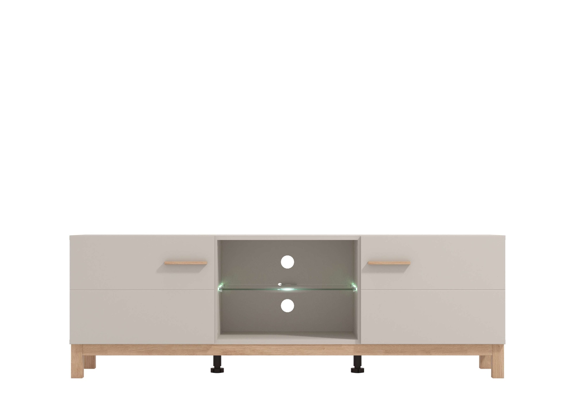 Home affaire TV-Bank »Essex, TV-Board, TV-Kommode, TV-Schrank, TV-Unterschrank, TV-Möbel« Elegantes Lowboard (154 cm) in Kaschmir mit viel Stauraum