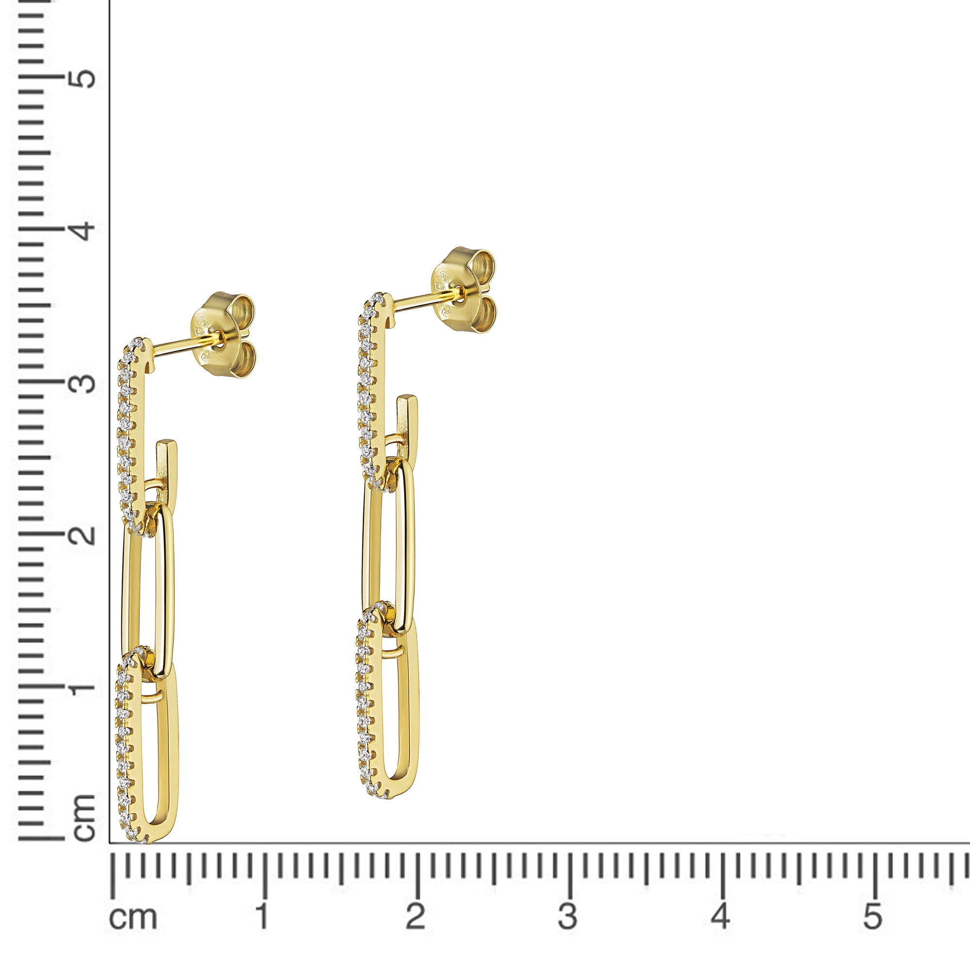 Firetti Paar Ohrstecker »Schmuck Geschenk Silber 925 Ohrschmuck Ohrringe Glieder« mit Zirkonia (synth.)