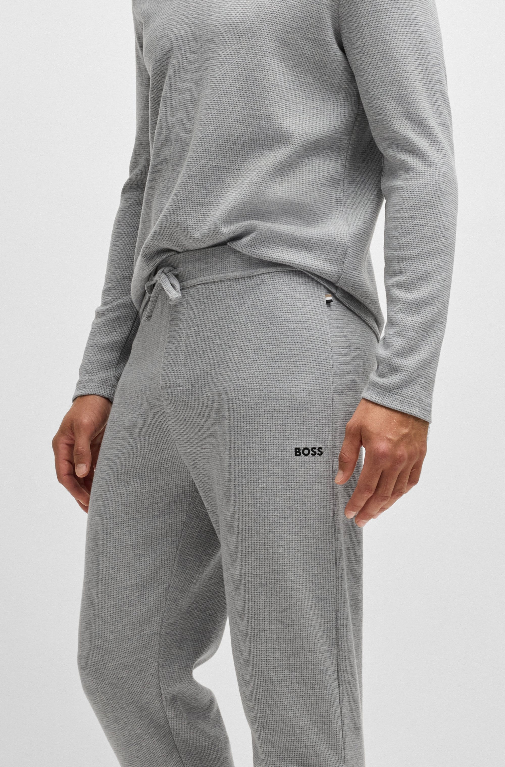 BOSS Pyjamahose »Waffle Pants Cuf«