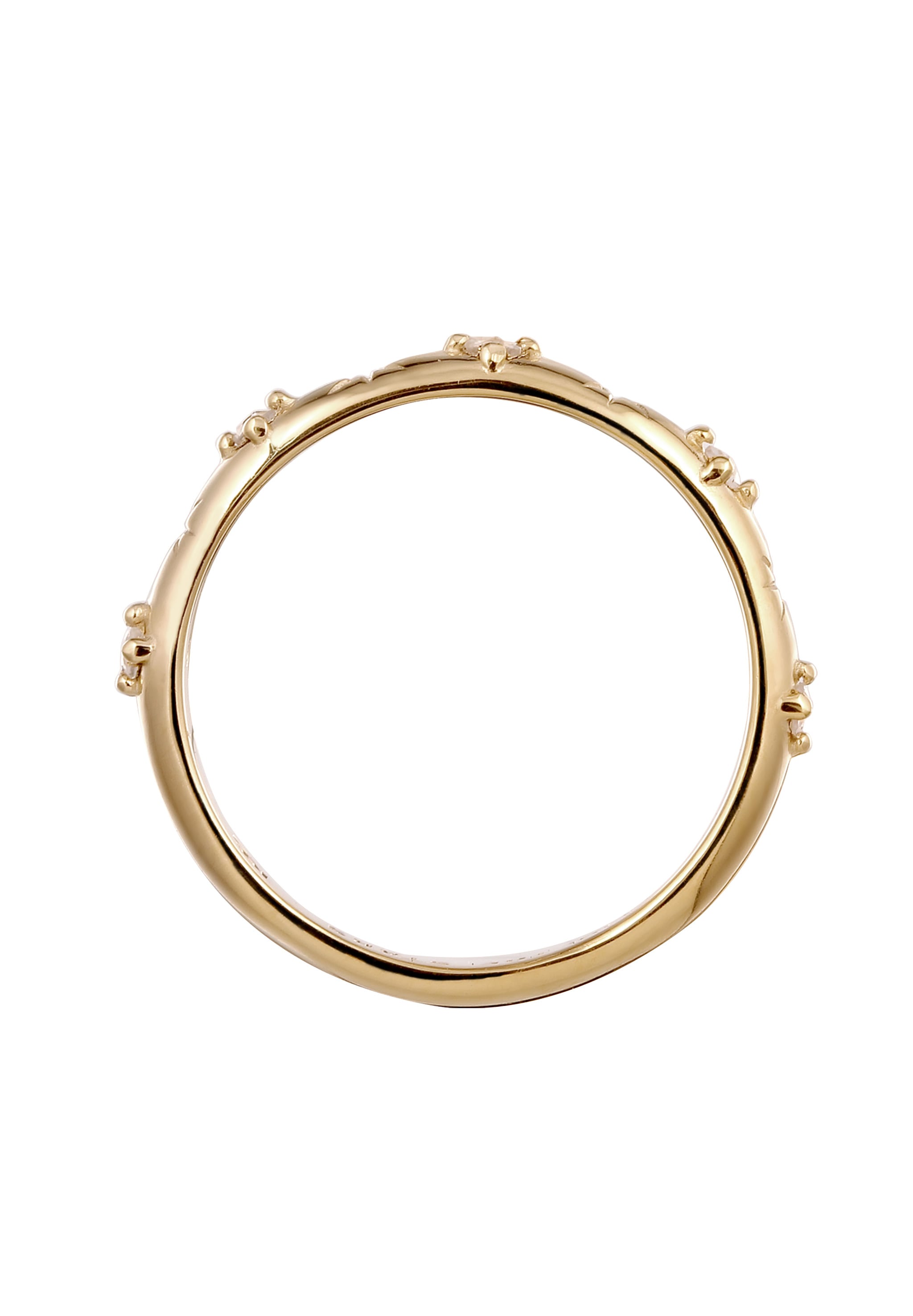 HAZE & GLORY Silberring »Ring Bandring Stern Mondstein Regenbogen 375 Gelbgold«