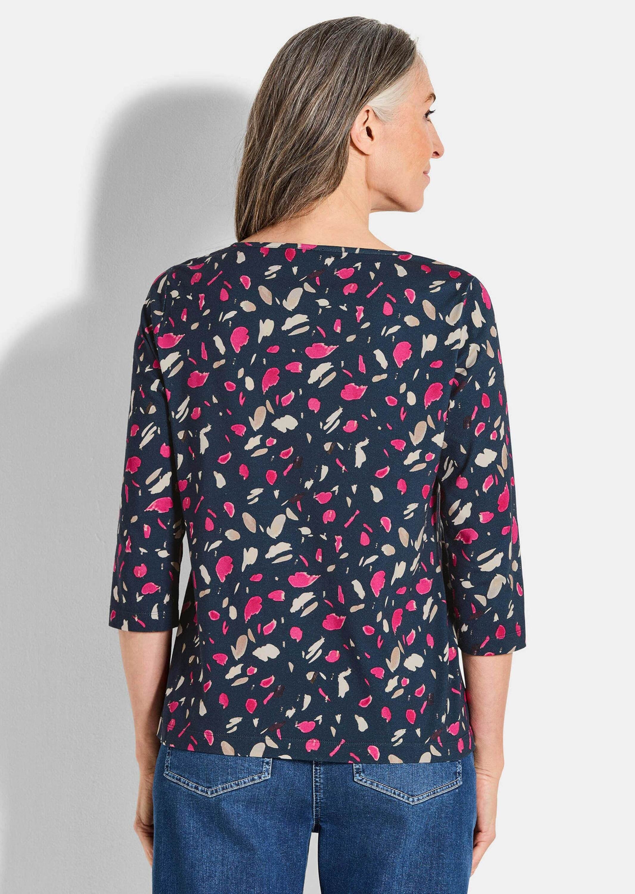 GOLDNER Kurzarmshirt »Kurzgröße Bequemes Shirt aus Baumwoll-Jersey«