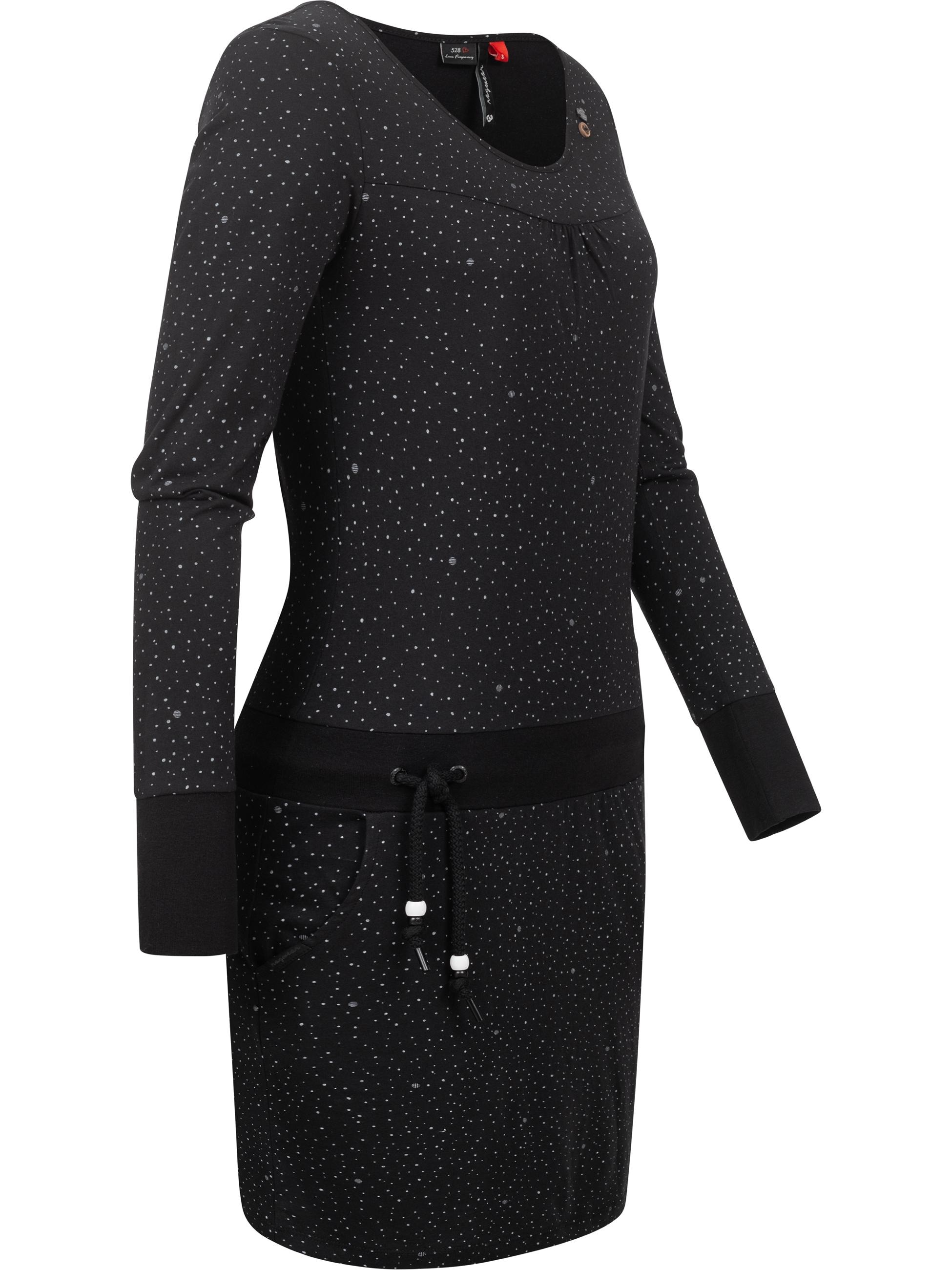Ragwear Druckkleid »Druckkleid Penelope Print Intl.«, Langärmliges Baumwoll Kleid mit Print
