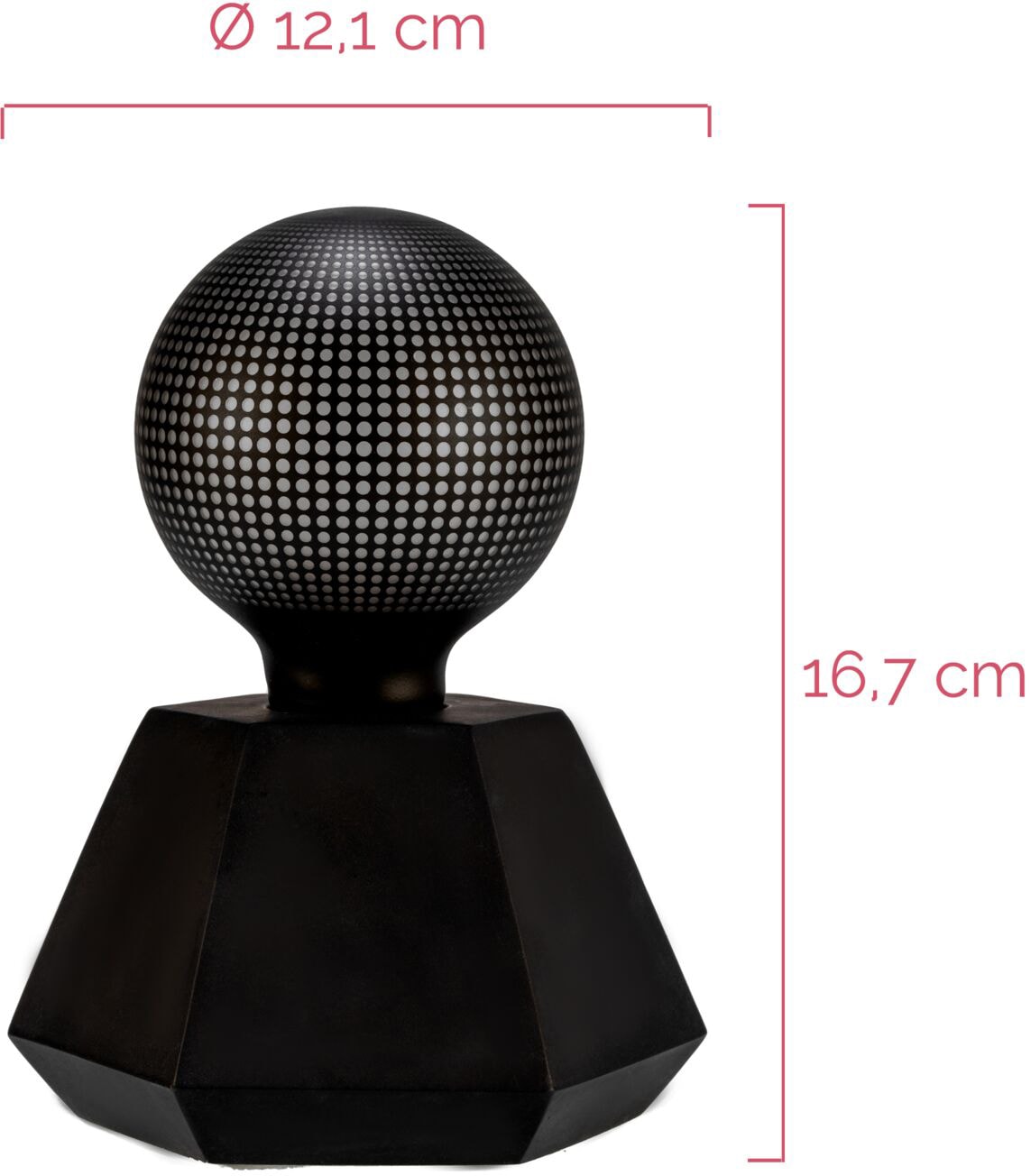 Pauleen Tischleuchte »Black Flare«, 1 flammig, Leuchtmittel E27 | ohne Leuchtmittel, E27, Batterbiebetrieben, Timerfunktion
