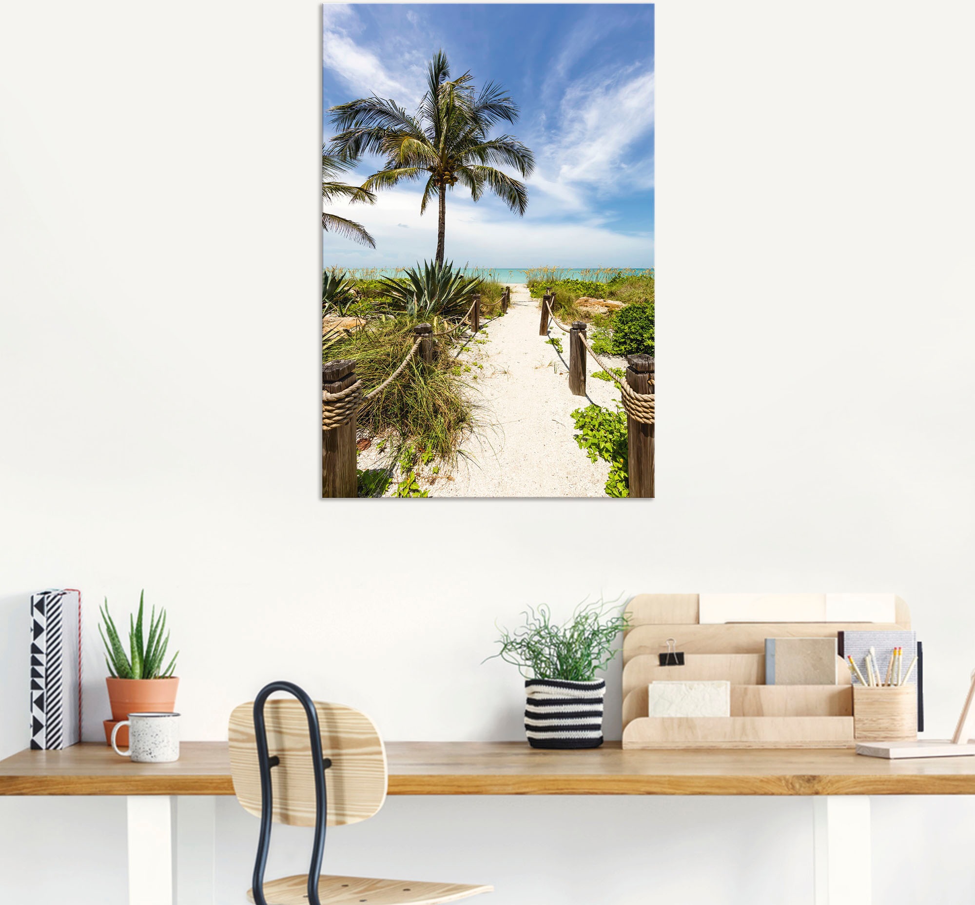 Artland Wandbild »Weg zum Strand II«, Strandbilder, (1 St.), als Alubild, Outdoorbild, Poster, Wandaufkleber in verschied. Größen