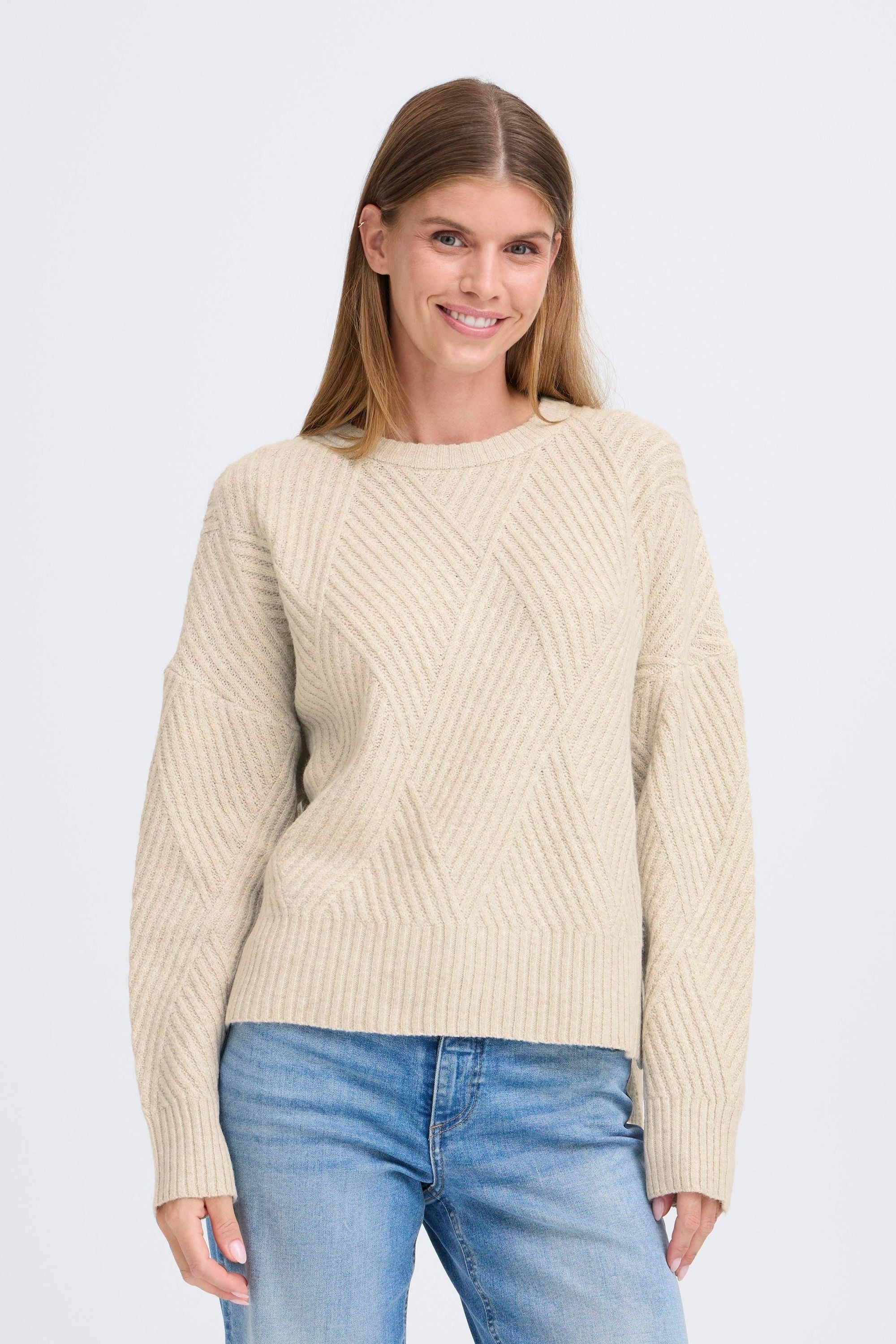 OXMO Strickfleece-Pullover »Strickpullover OXIBOMMA«