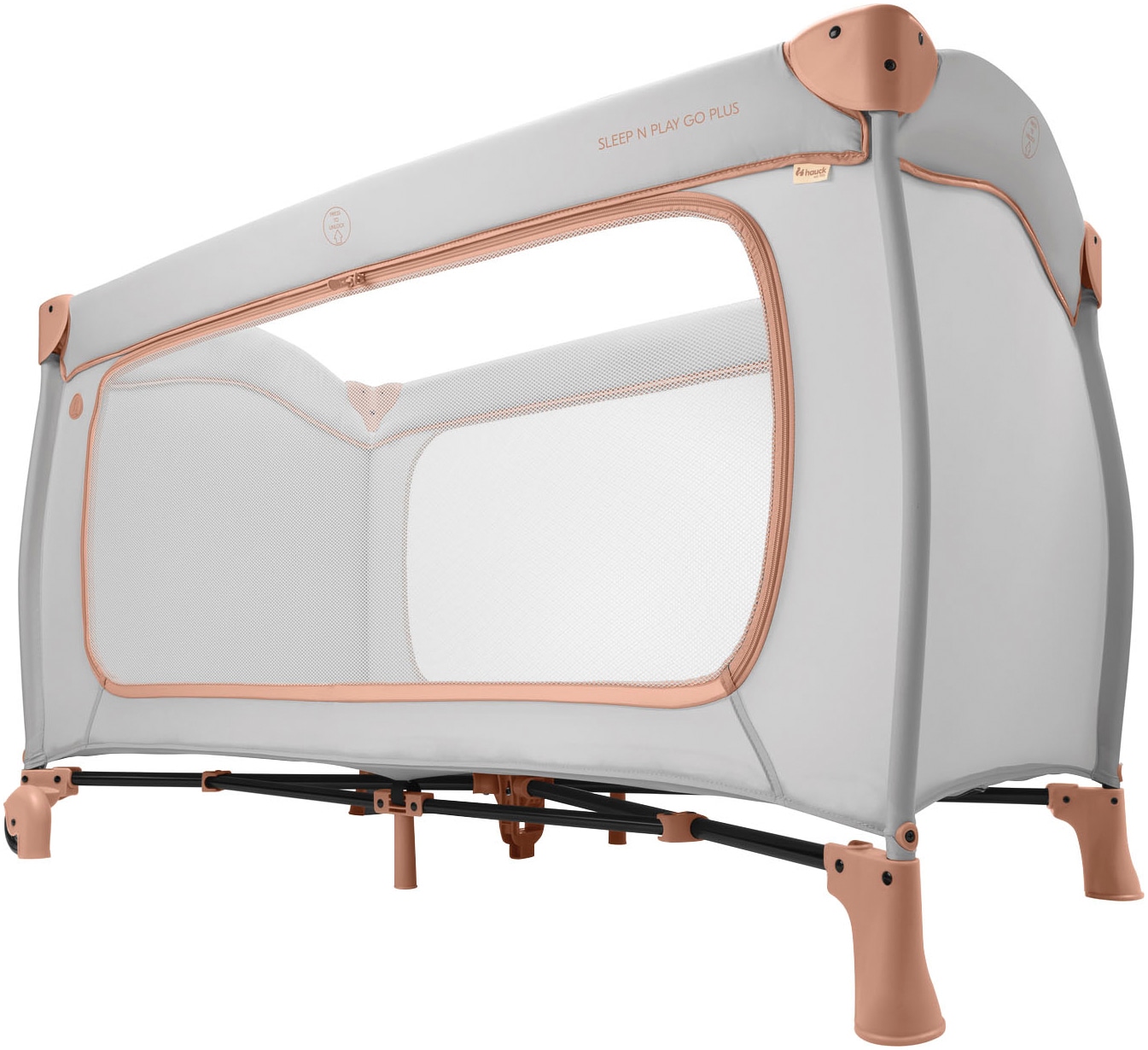 Hauck Baby-Reisebett »Sleep N Play Go Plus, Dusty Cork«, mit integrierten Rädern; Vorderausstieg