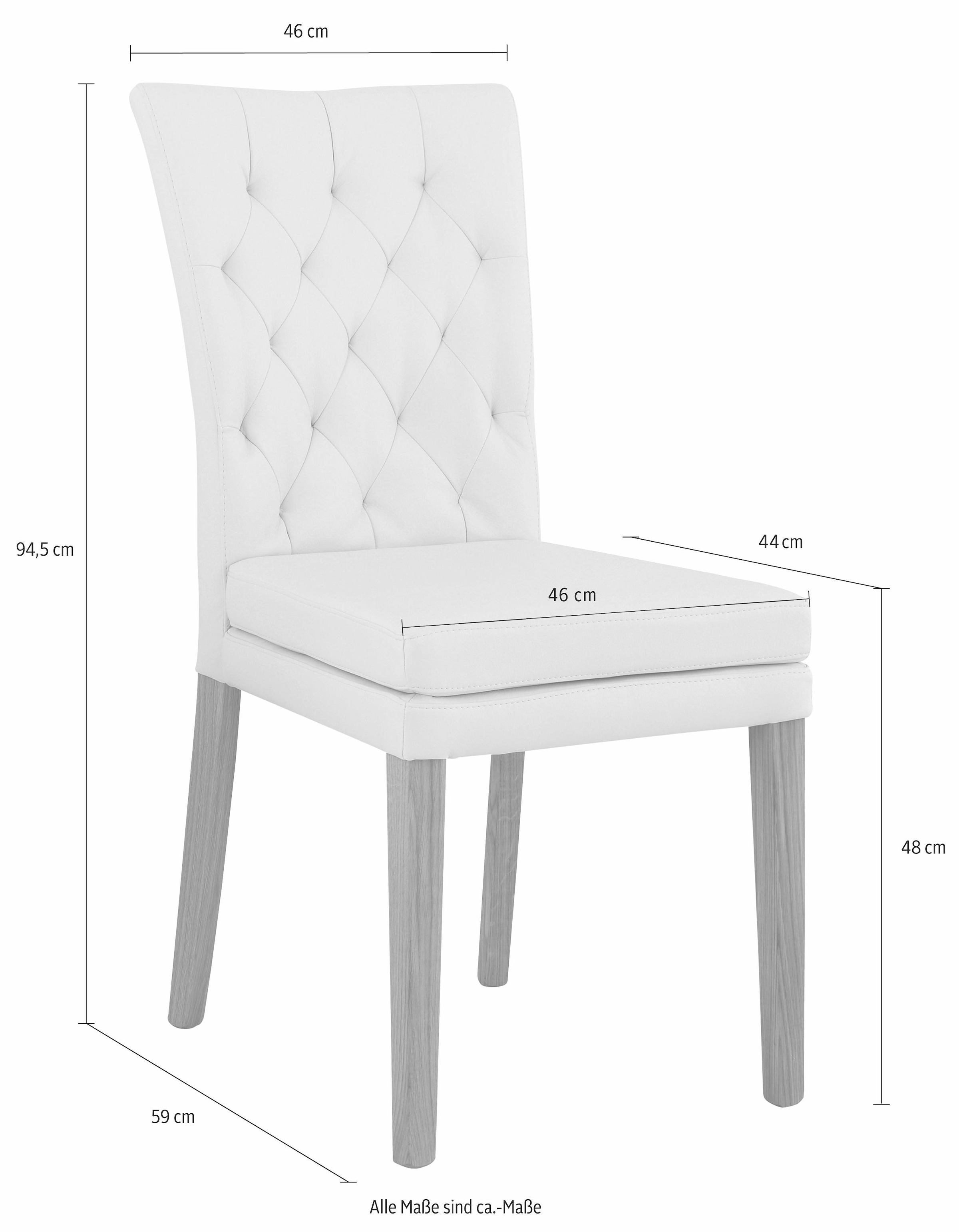 Home affaire Esszimmerstuhl »Colorado BESTSELLER Polsterstuhl«, (Set), 4 St., Luxus-Microfaser, Beine in eiche oder nussbaum. Im 2er, 4er oder 6er-Set