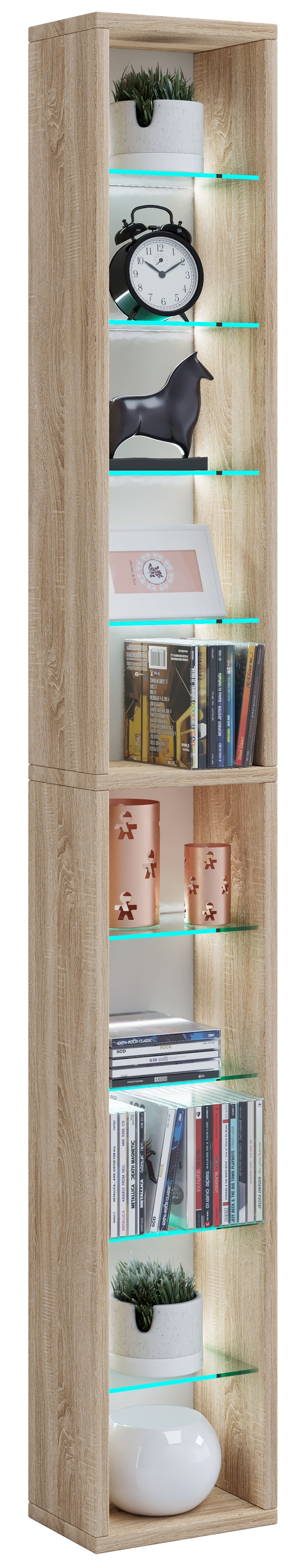 VCM Standregal »Holz CD DVD Stand Aufbewahrung Regal Rasato XL«